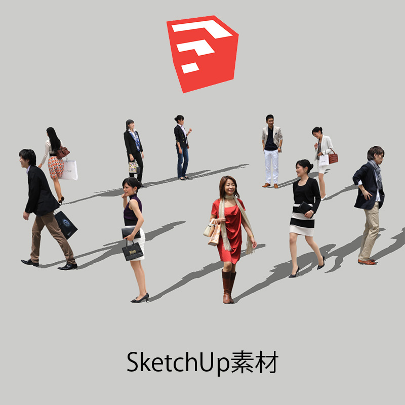 人物SketchUp 4p_set007 - 画像1