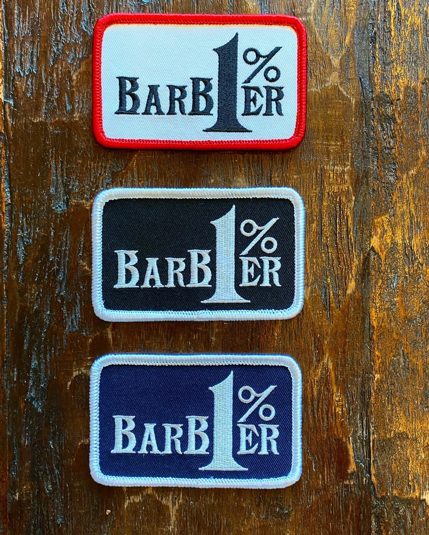 Barber1 ワッペン ブラック レッド ホワイト Barber S Goods Brand 大日本刈上倶楽部 Barber1 ワッペン ブラック レッド ホワイト Barber S Goods Brand 大日本刈上倶楽部