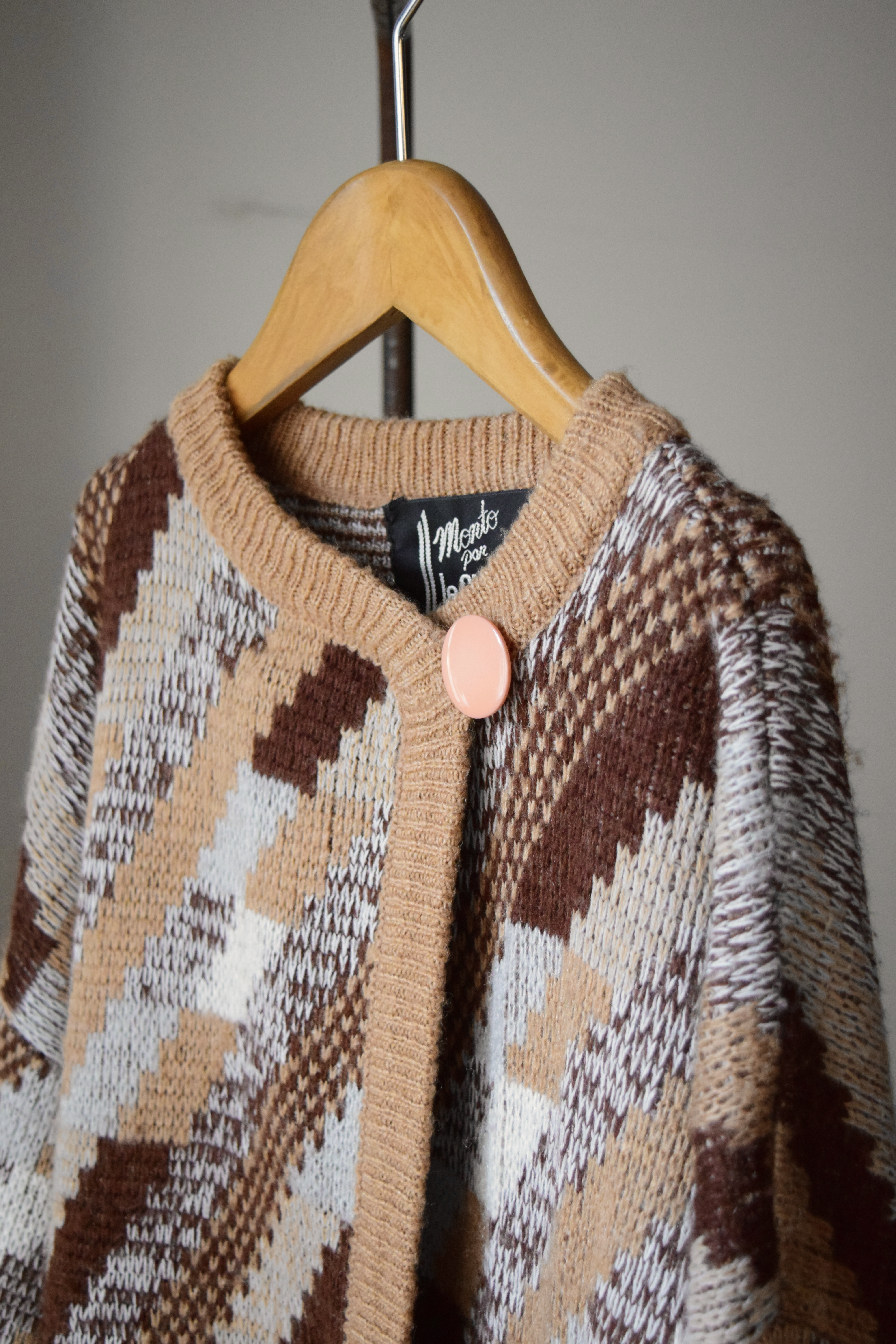 Vintage pattern knit coat の画像 8