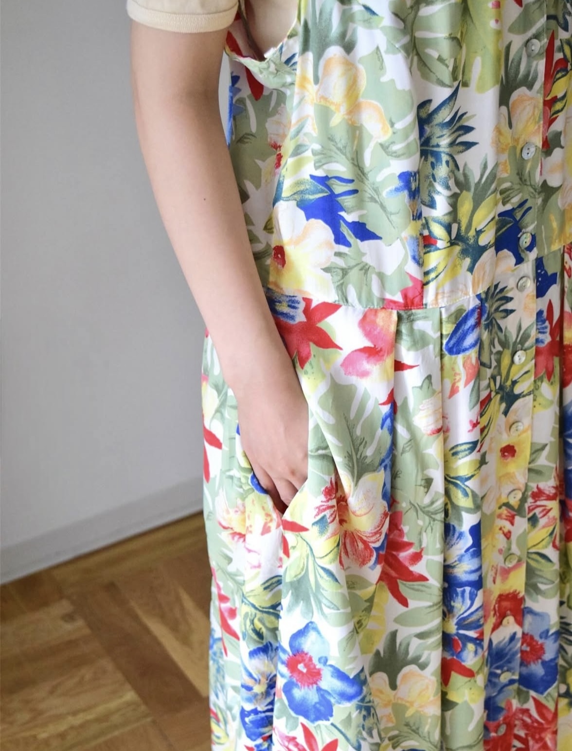 Flower sleeveless one piece の画像 4