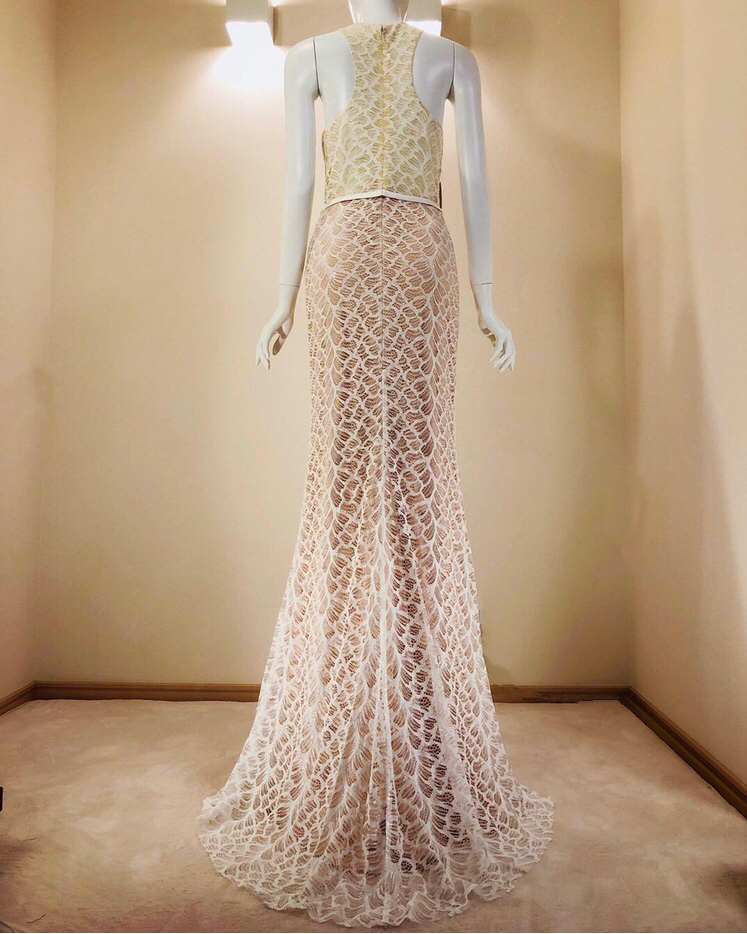 マーメイド 総レース オフホワイト ロングドレス Dressmm マーメイド 総レース オフホワイト ロングドレス Dressmm