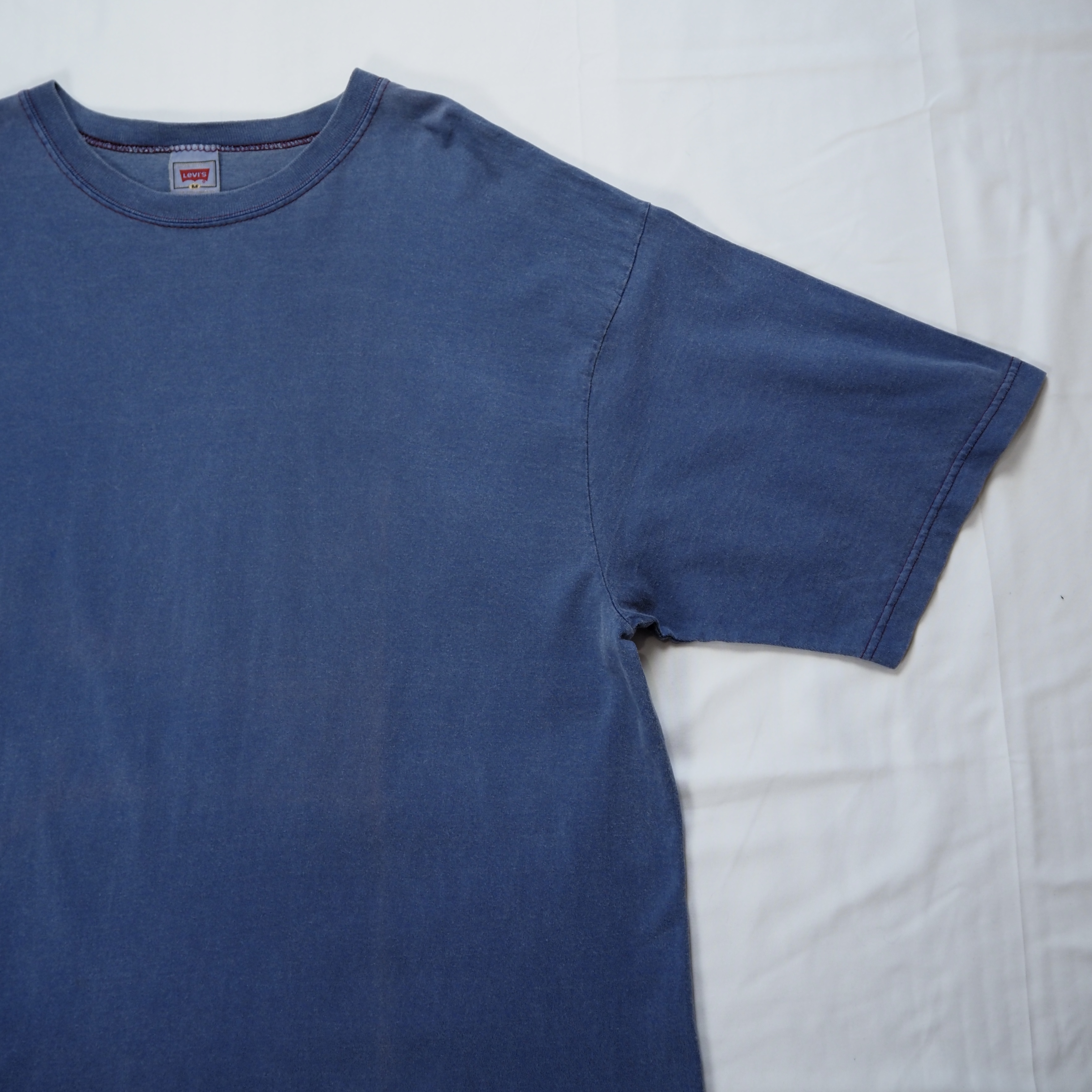 90’s Levi’s ブランクTシャツ ブルー アメリカ製 の画像 4