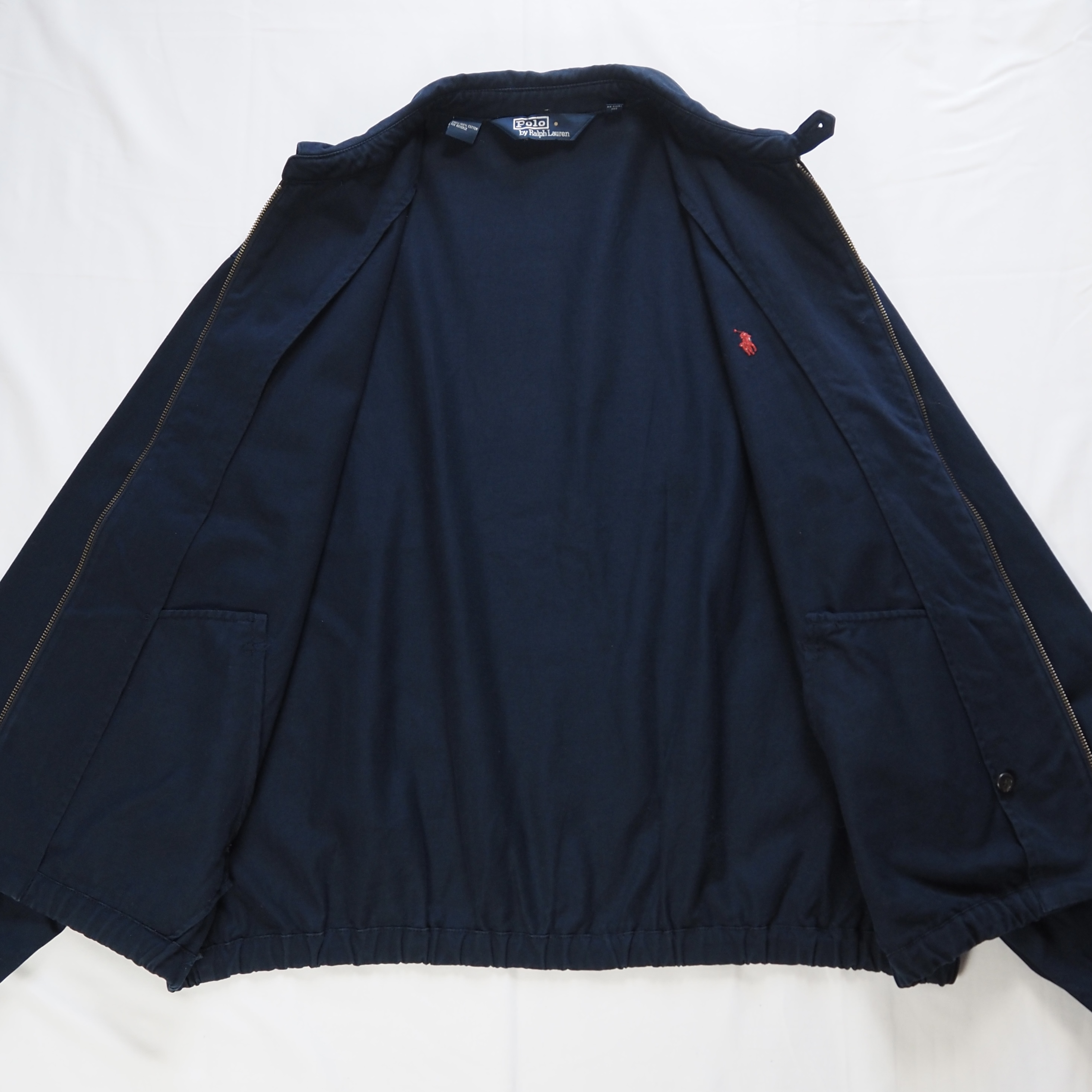 90’s Ralph Lauren コットンスイングトップジャケット ネイビー XL の画像 12