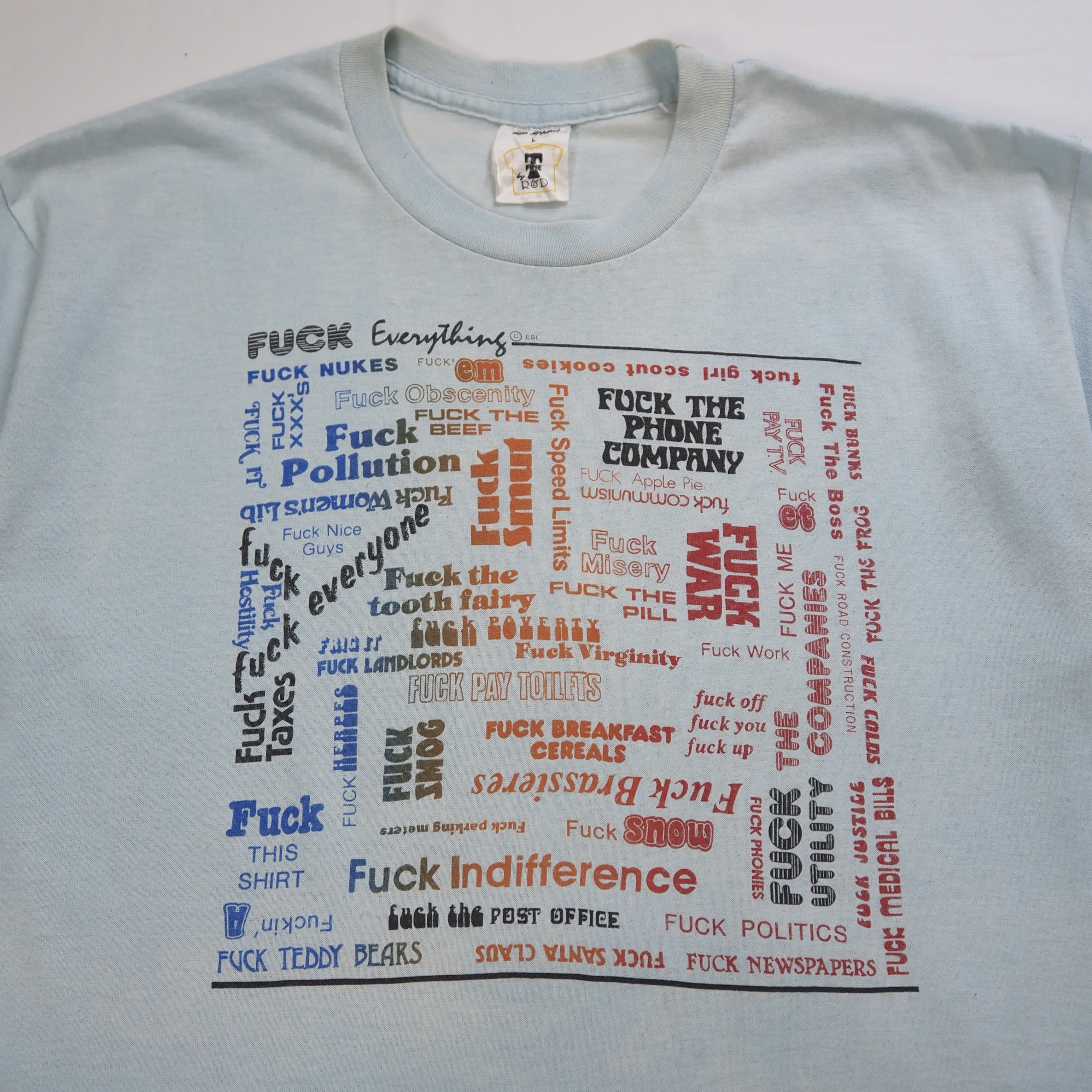 80’s FUCK Tee ライトブルー の画像 3