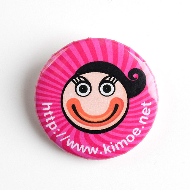 缶バッジ ぐるぐるスパーク柄ピンク Kimoe Online Shop
