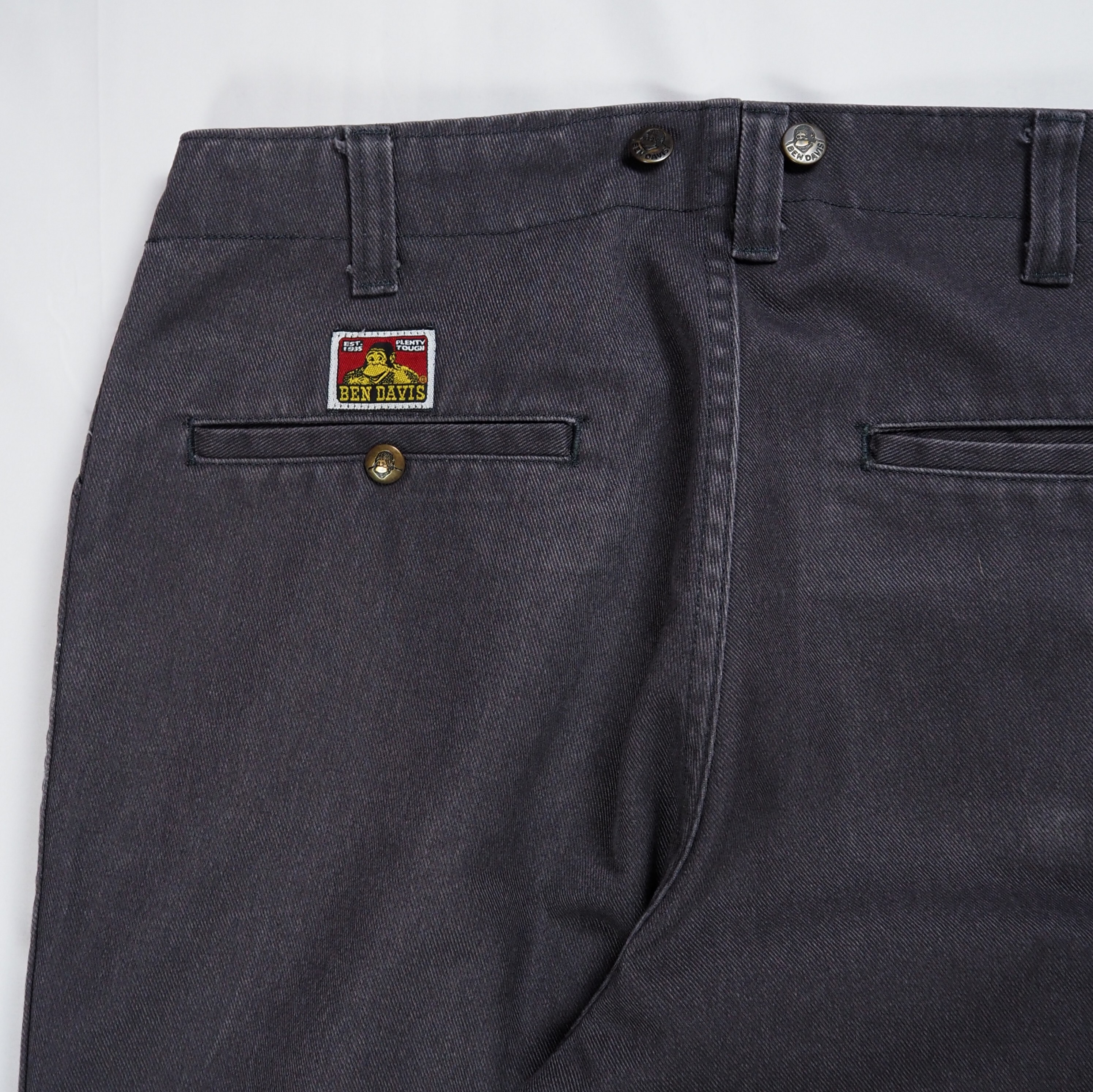 【9/23 20:00入荷】90's〜 Ben Davis ワークパンツ フリスコ チャコールグレー 34×30 の画像 13