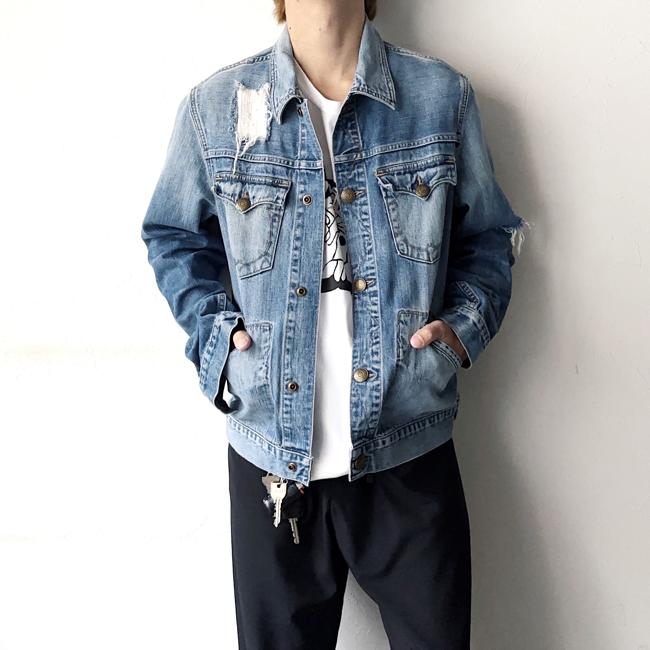 Y2K【TRUE RELIGION】Grunge Denim Jacket の画像 4