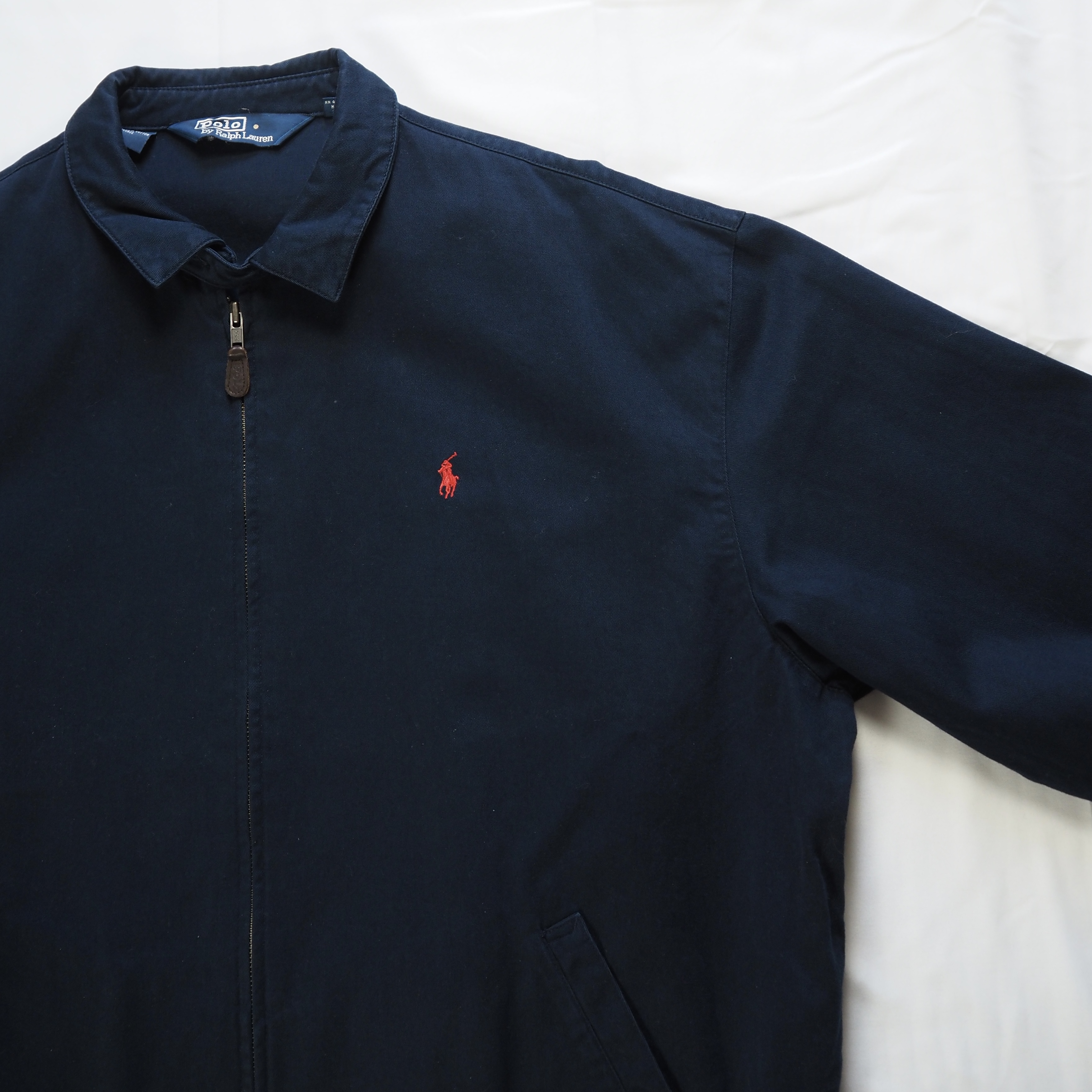 90’s Ralph Lauren コットンスイングトップジャケット ネイビー XL の画像 9