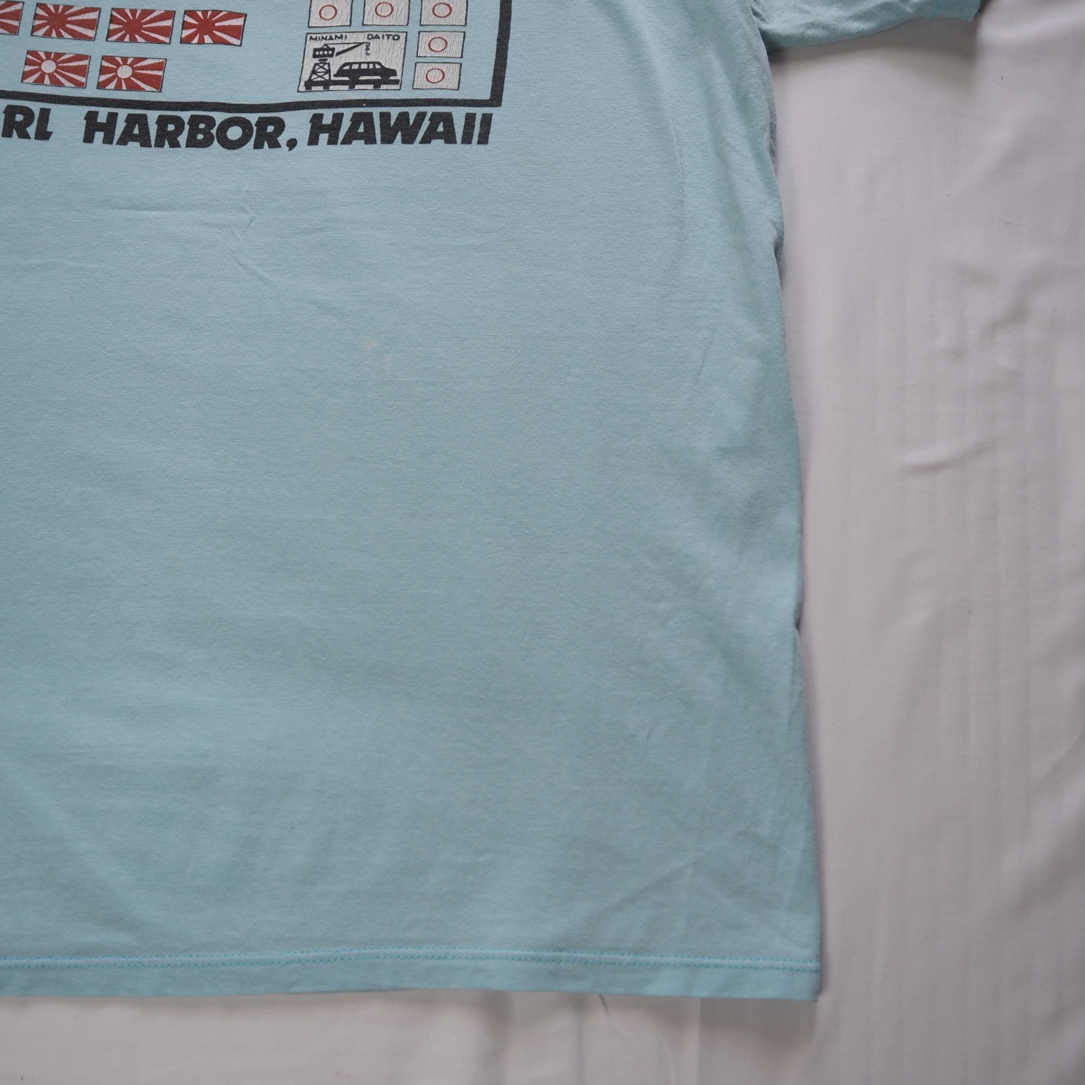 80’s-90’s Stedman ミリタリーTシャツ XL 真珠湾 両面プリント の画像 6
