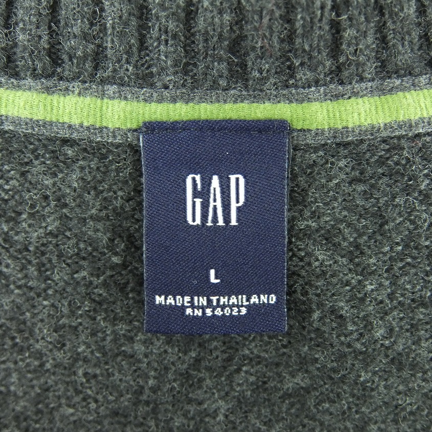 Gap ギャップ 無地 コットンニットセーター チャコール メンズ Lサイズ Represent Onlinestore