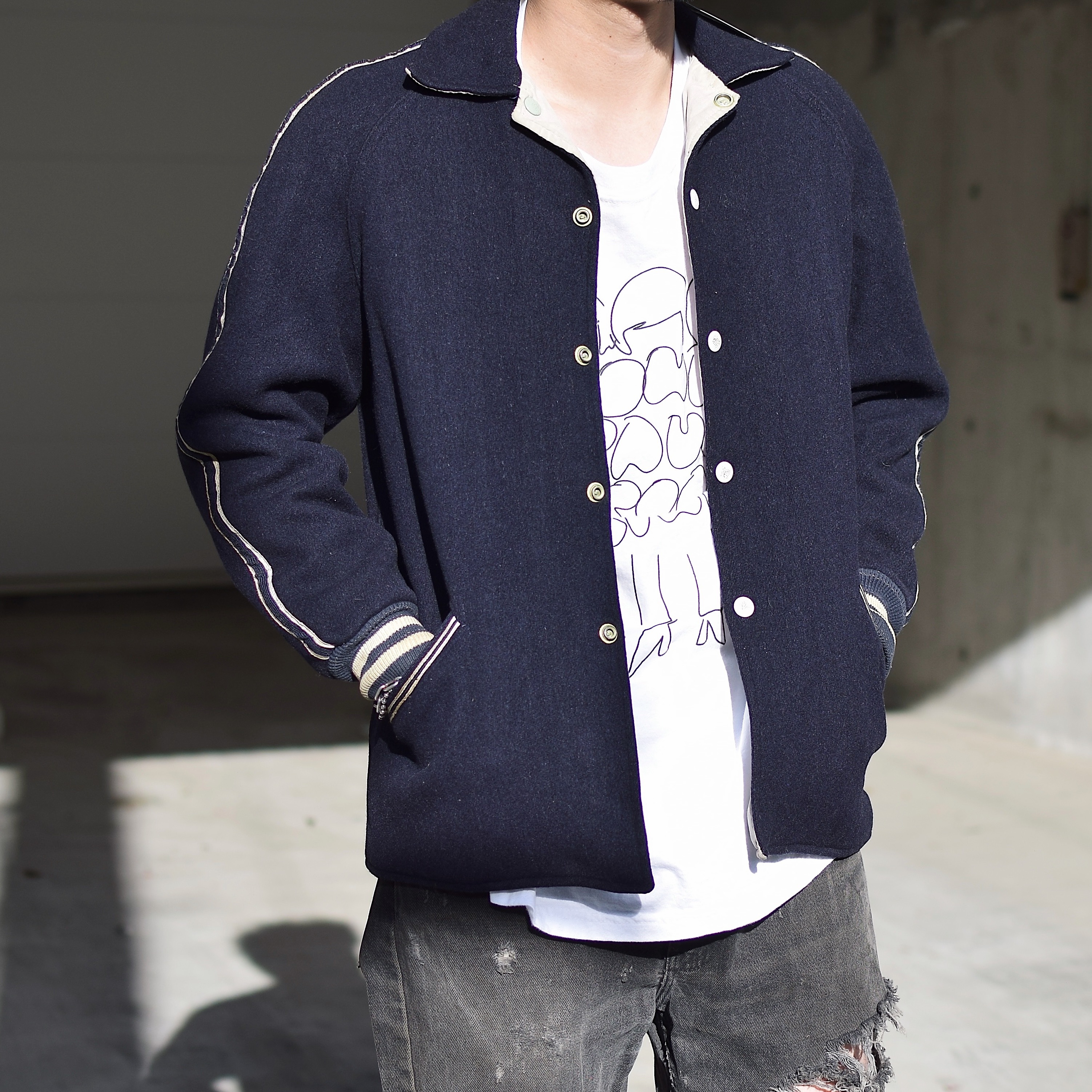 Vintage 50〜60’s【MAPLE Athletic Sportswear】Reversible Stadium Jacket の画像 3