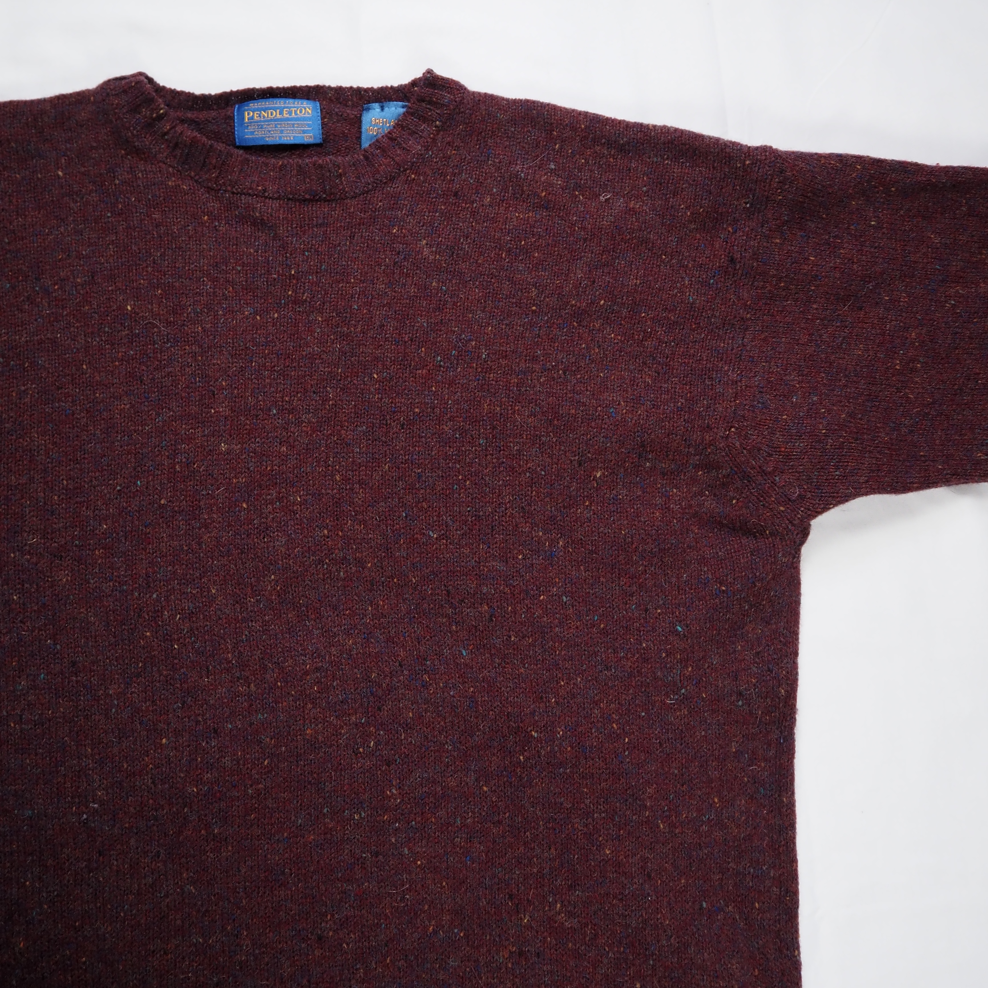 Pendleton ウールニット バーガンディ XL の画像 7