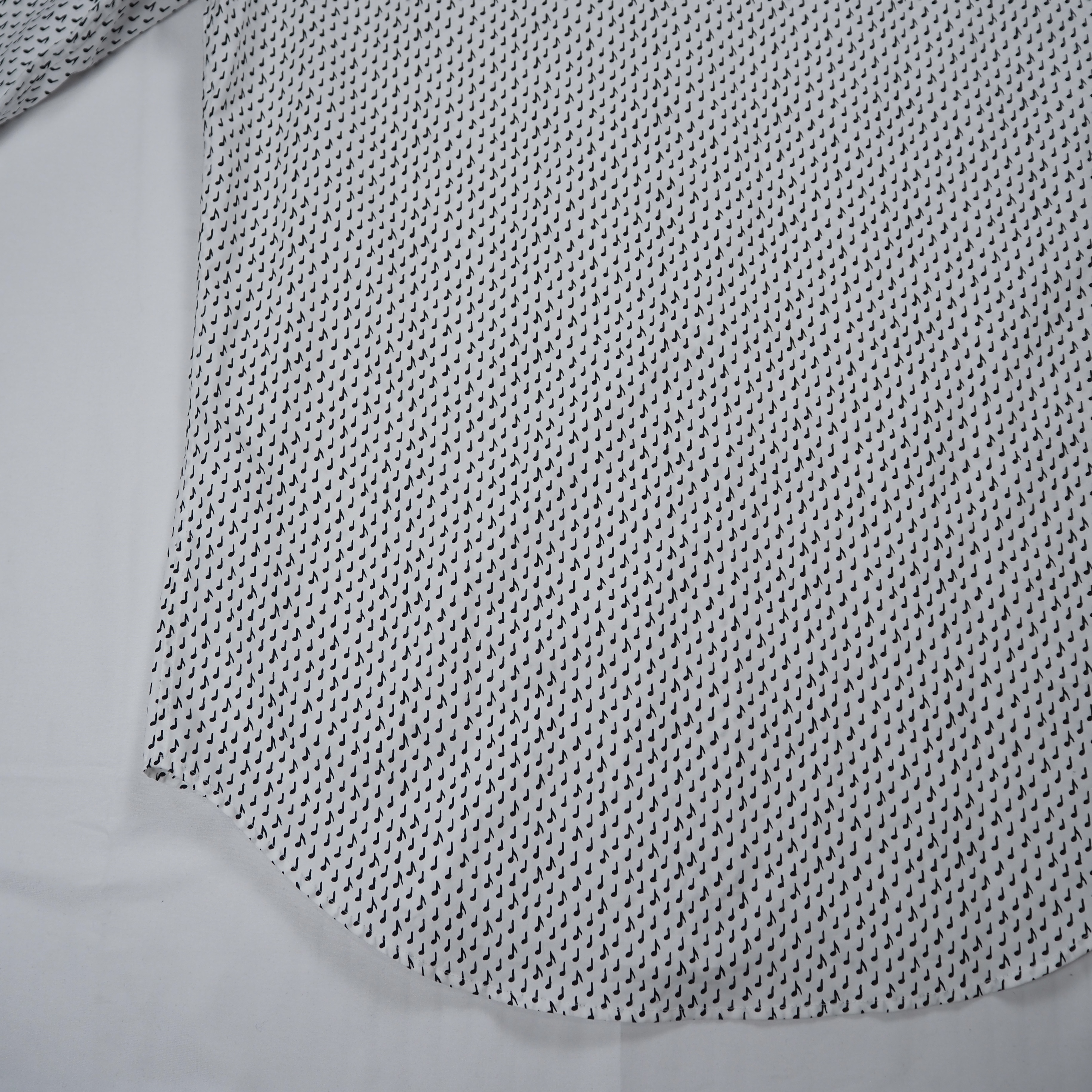 Yve Saint Laurent コットンシャツ 音符柄 イタリア製 の画像 14
