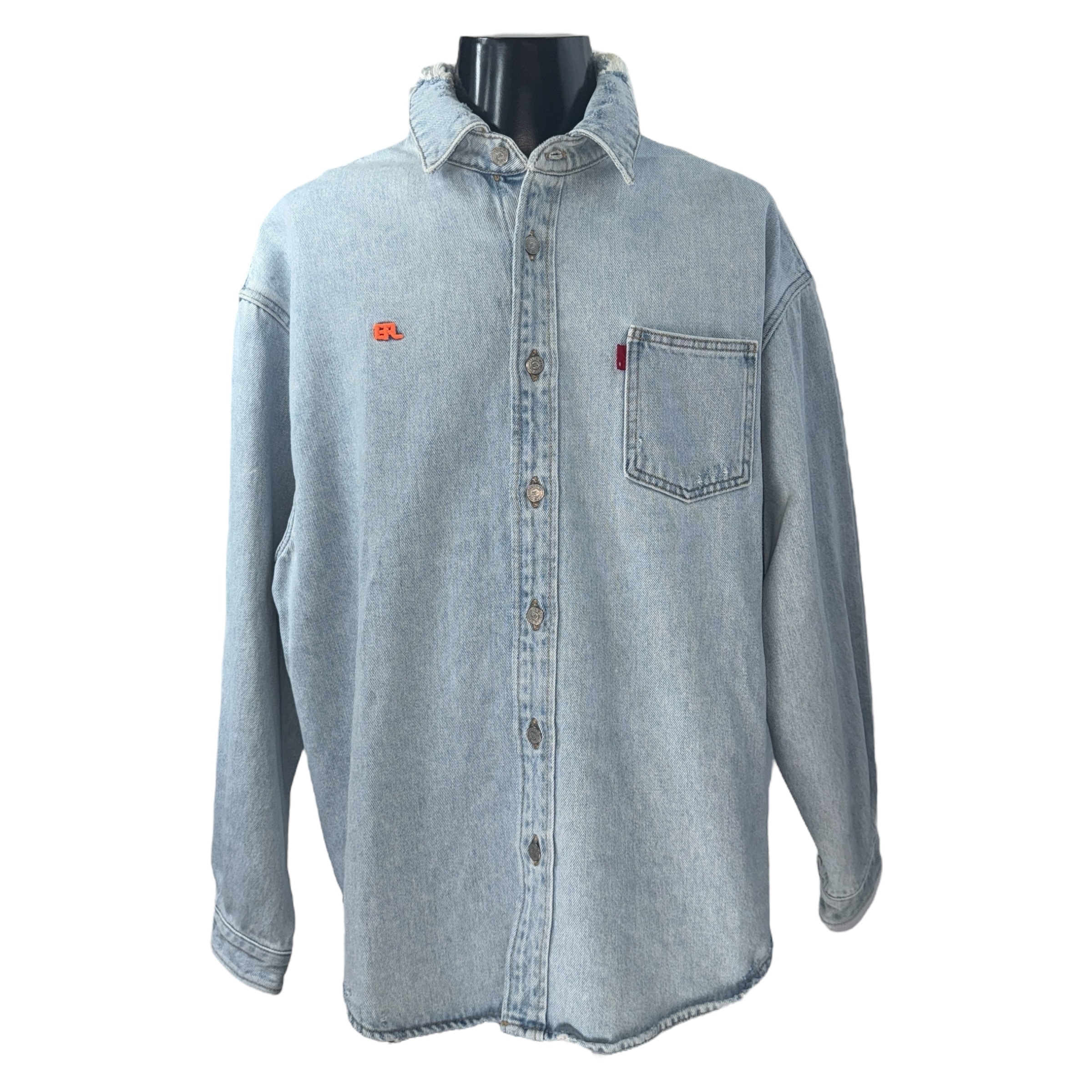 【ERL × Levi’s】イーアールエル × リーバイス 23AW OVERSHIRT WOVEN デニムシャツ XL相当