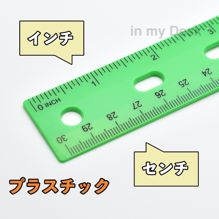 アメリカ直輸入 インチ センチ ルーラー インチ センチ定規 30cm 12inch ものさし In My Desk アメリカ直輸入 インチ センチ ルーラー インチ センチ定規 30cm 12inch ものさし In My Desk