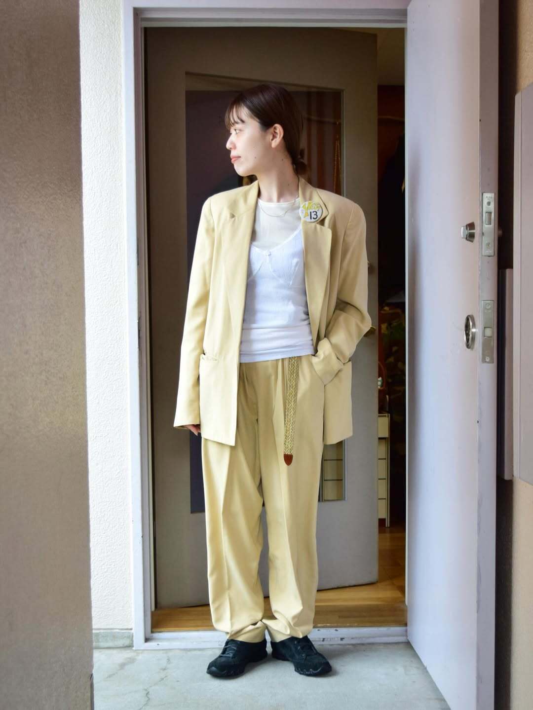 Silk jacket&pants set up の画像 3