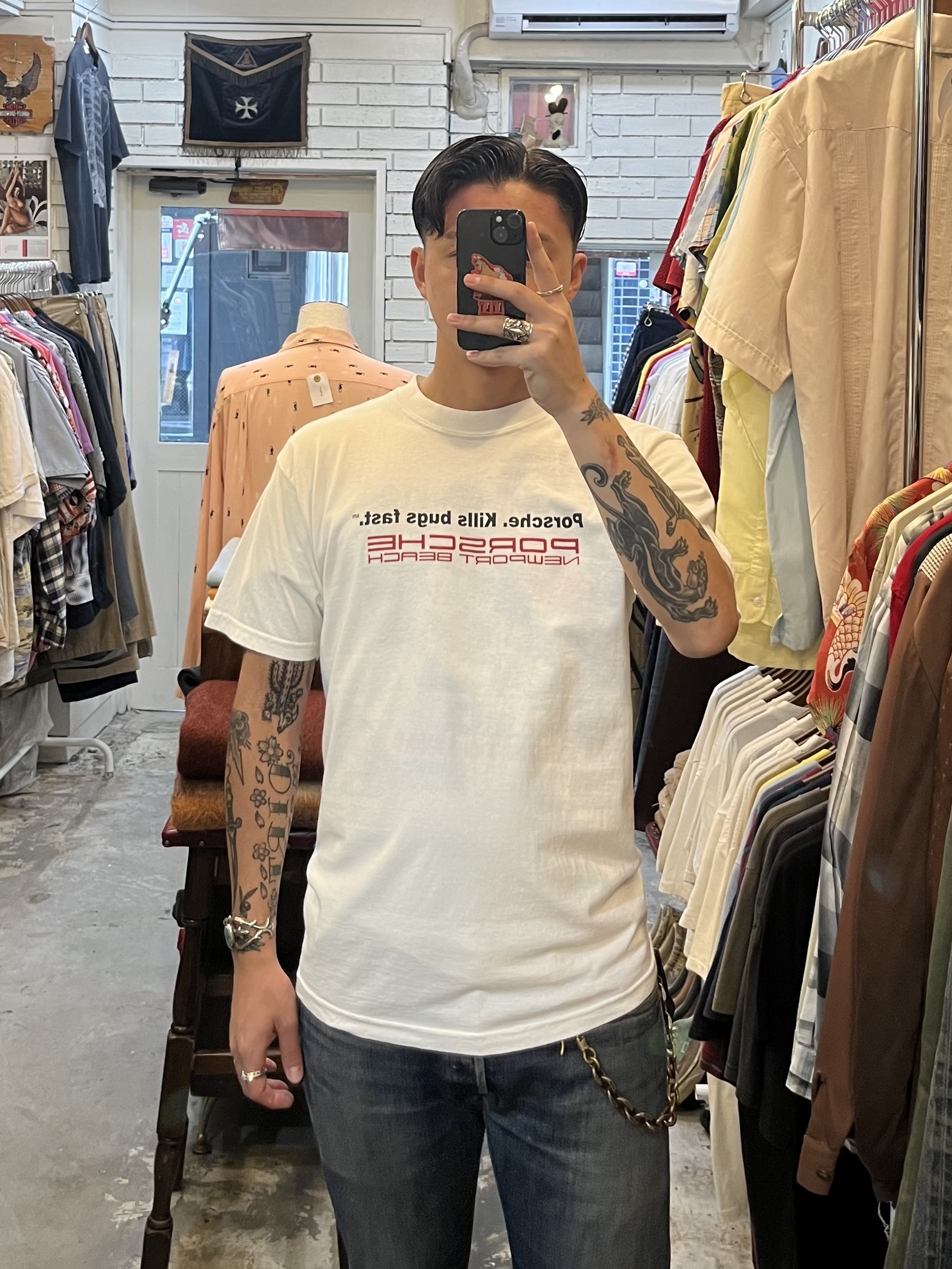 00’s ポルシェTシャツ Mサイズ ホワイト の画像 3