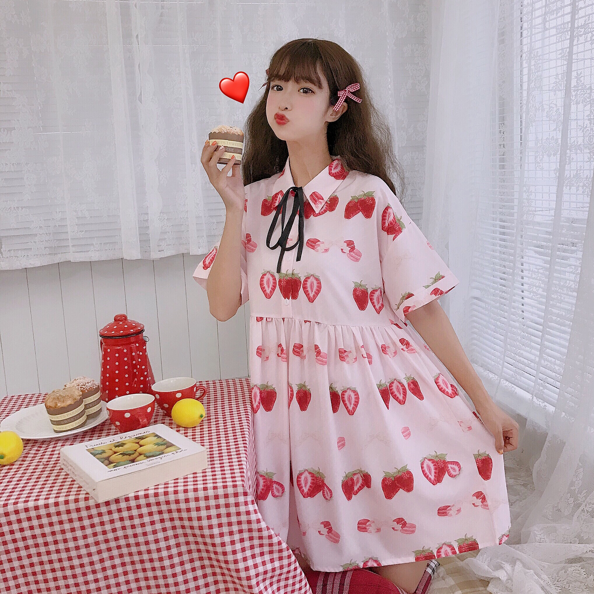 ワンピース スウィートキュート春夏フルーツaラインカジュアルワンピース 代プチプラレディースファッション通販 若い女性ファッションサイトsaypretty