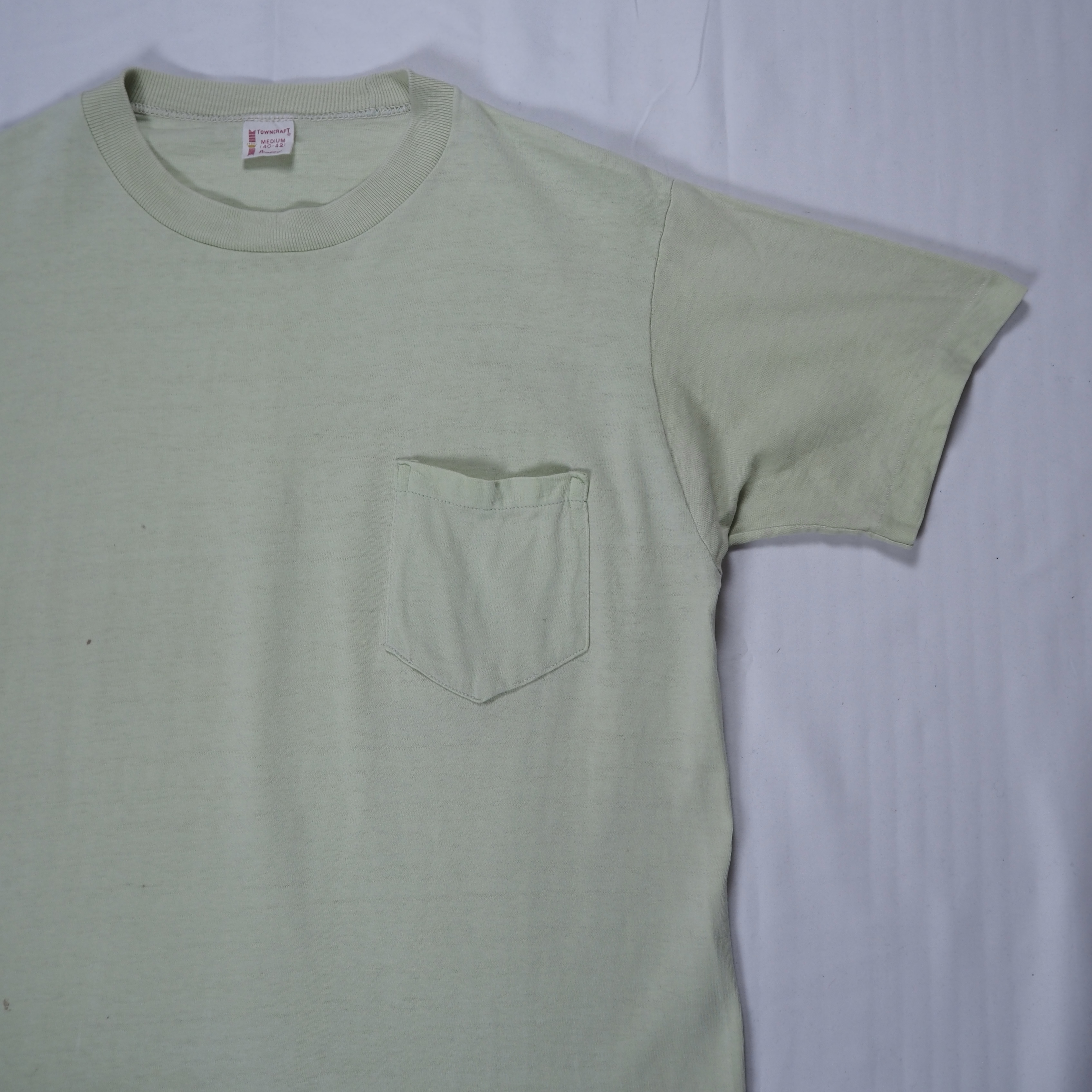 70’s Towncraft ブランクTシャツ ピスタチオグリーン Mサイズ の画像 4