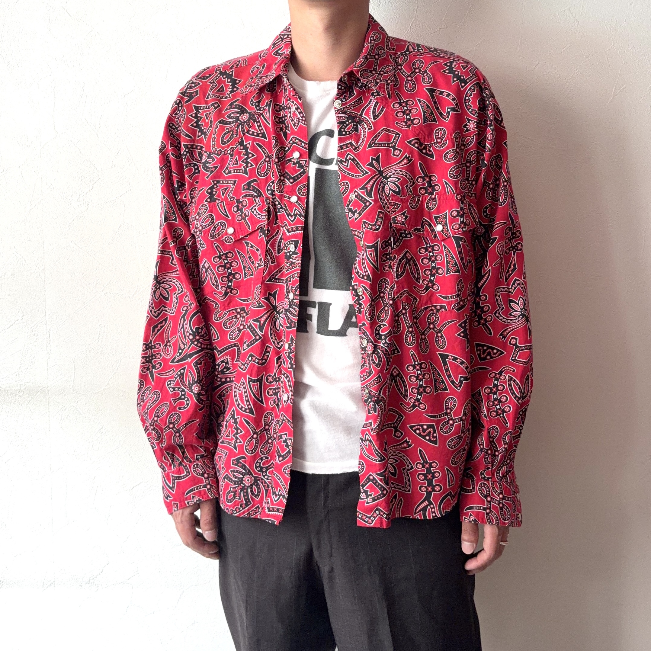 Vintage 90's【ESPRIT】Patterned Western Shirt の画像 3