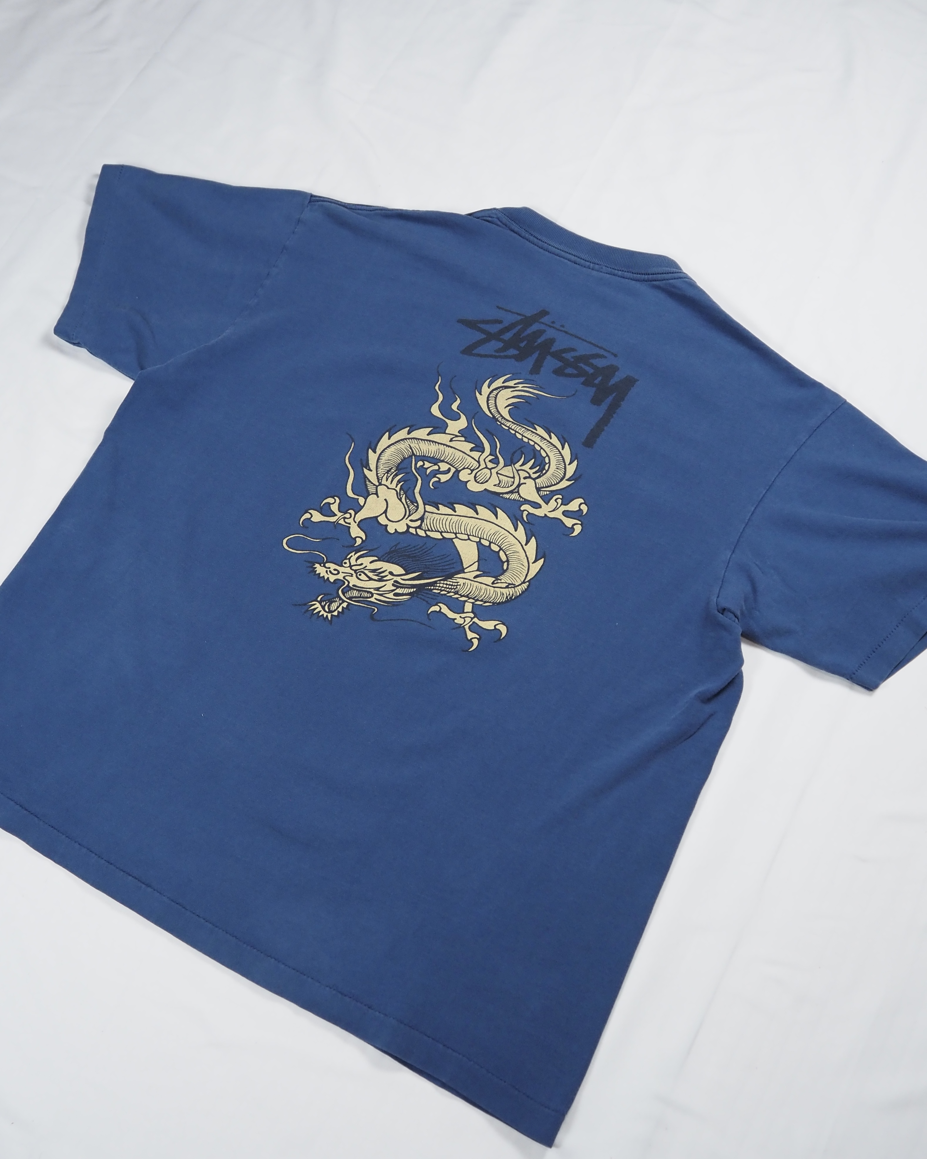 80’s OLD STUSSY ドラゴン ネイビー XL の画像 3