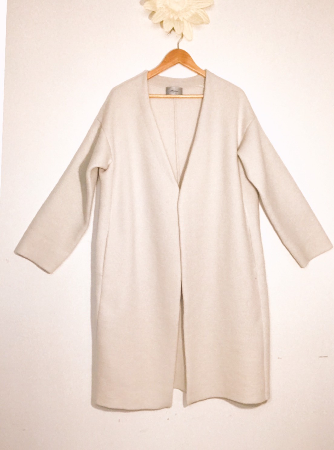 Sale ニットノーカラーコート オフホワイト 10 Off Madam S Favorite Sale ニットノーカラーコート オフホワイト 10 Off Madam S Favorite