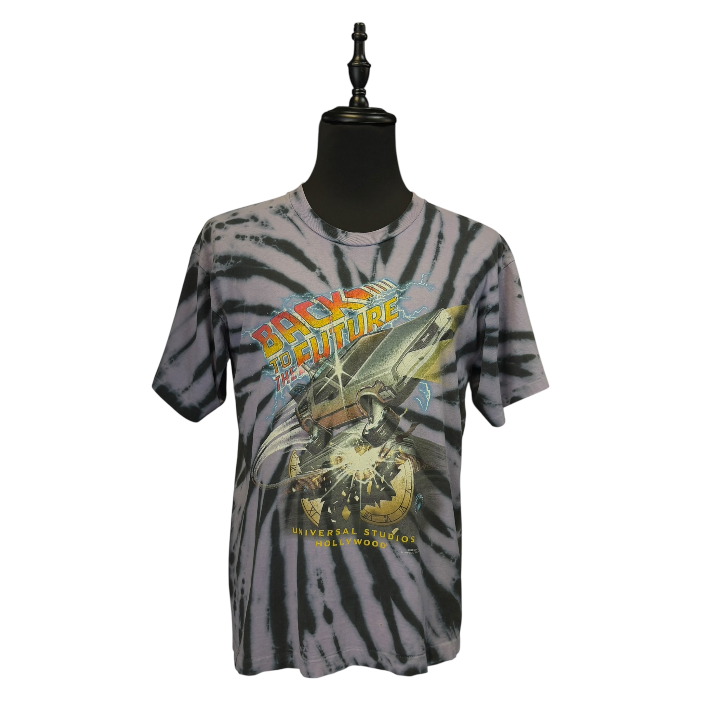 【BACK TO THE FUTURE】バックトゥザフューチャー デロリアン “UNIVERSAL STUDIOS HOLLYWOOD” 90’s Vintage Tシャツ XL相当