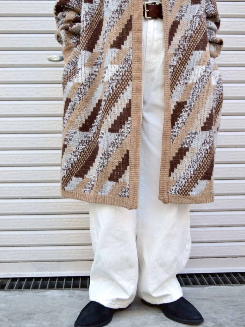 Vintage pattern knit coat の画像 5