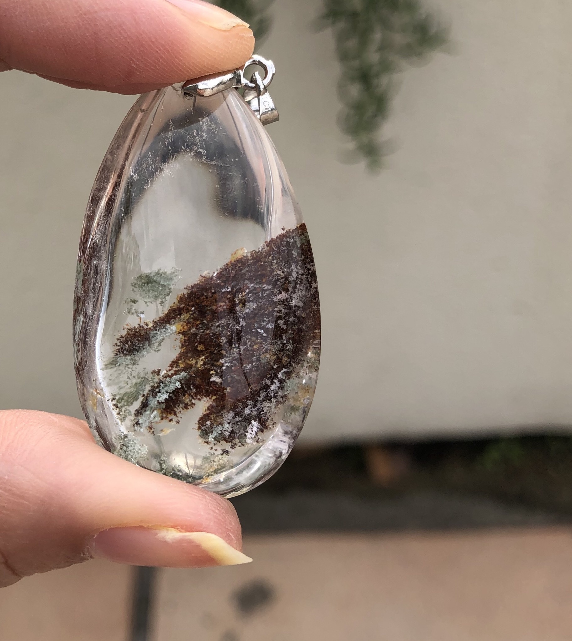 天然一点物 ガーデンクォーツ 庭園水晶 ペンダントトップ ストーンアクセサリー