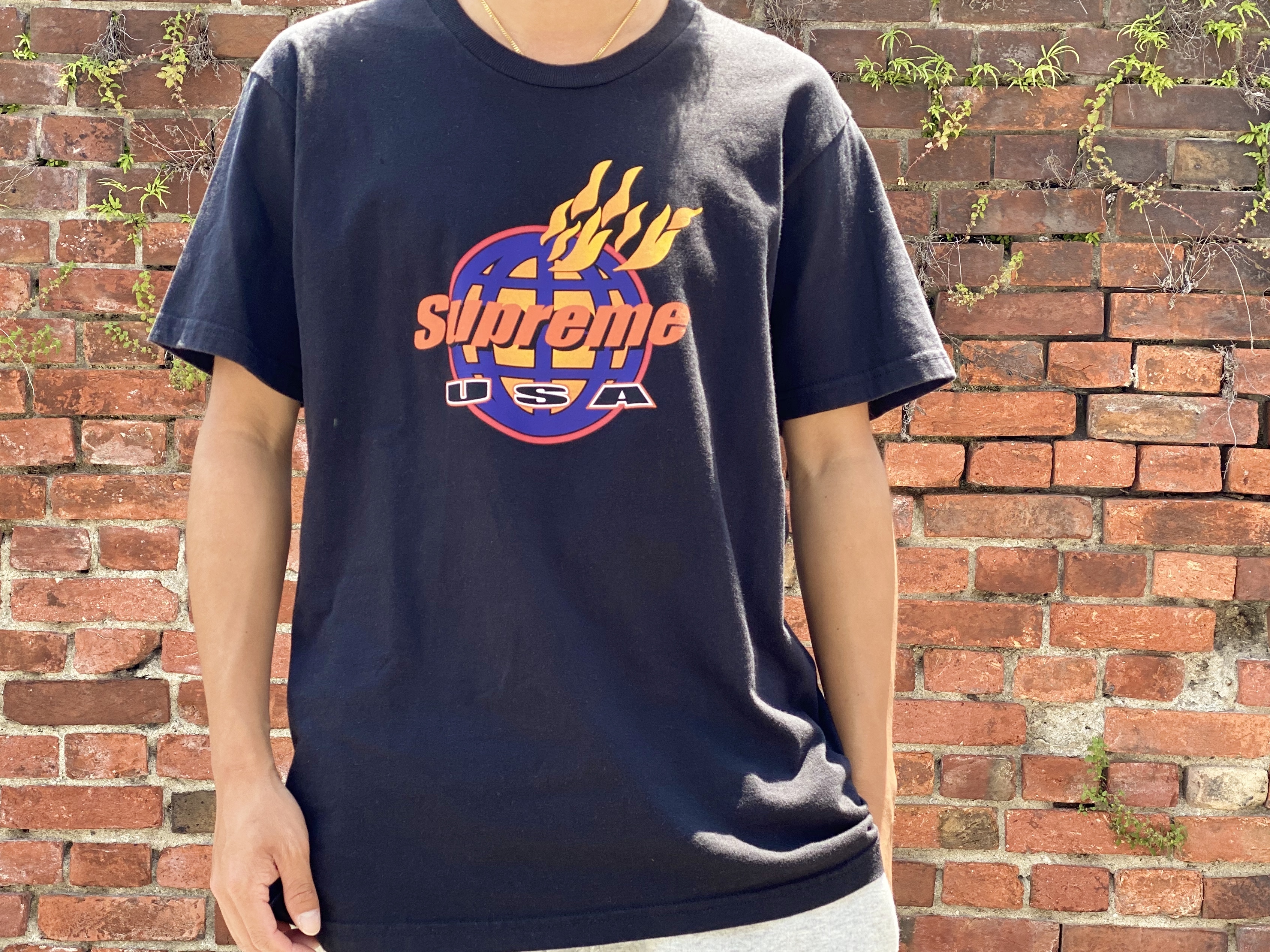 supreme fire tee