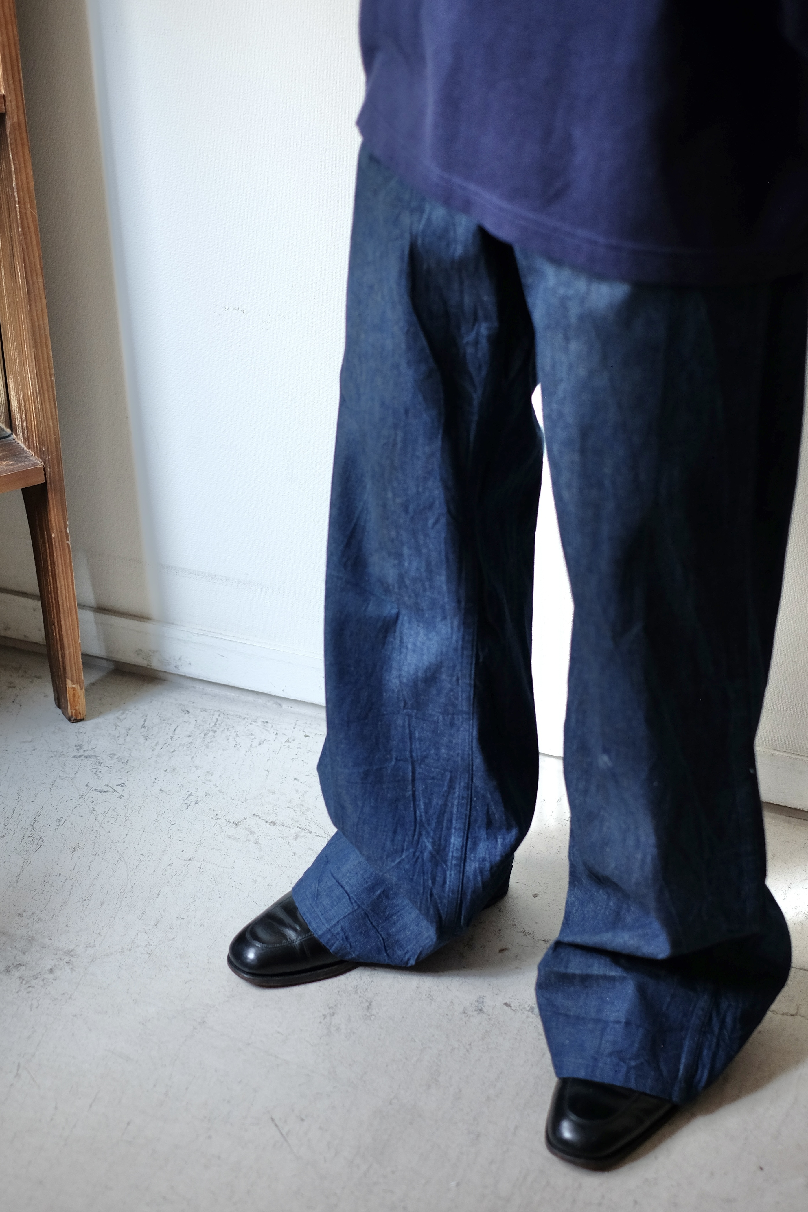 60s US NAVY denim sailor flare pants の画像 3