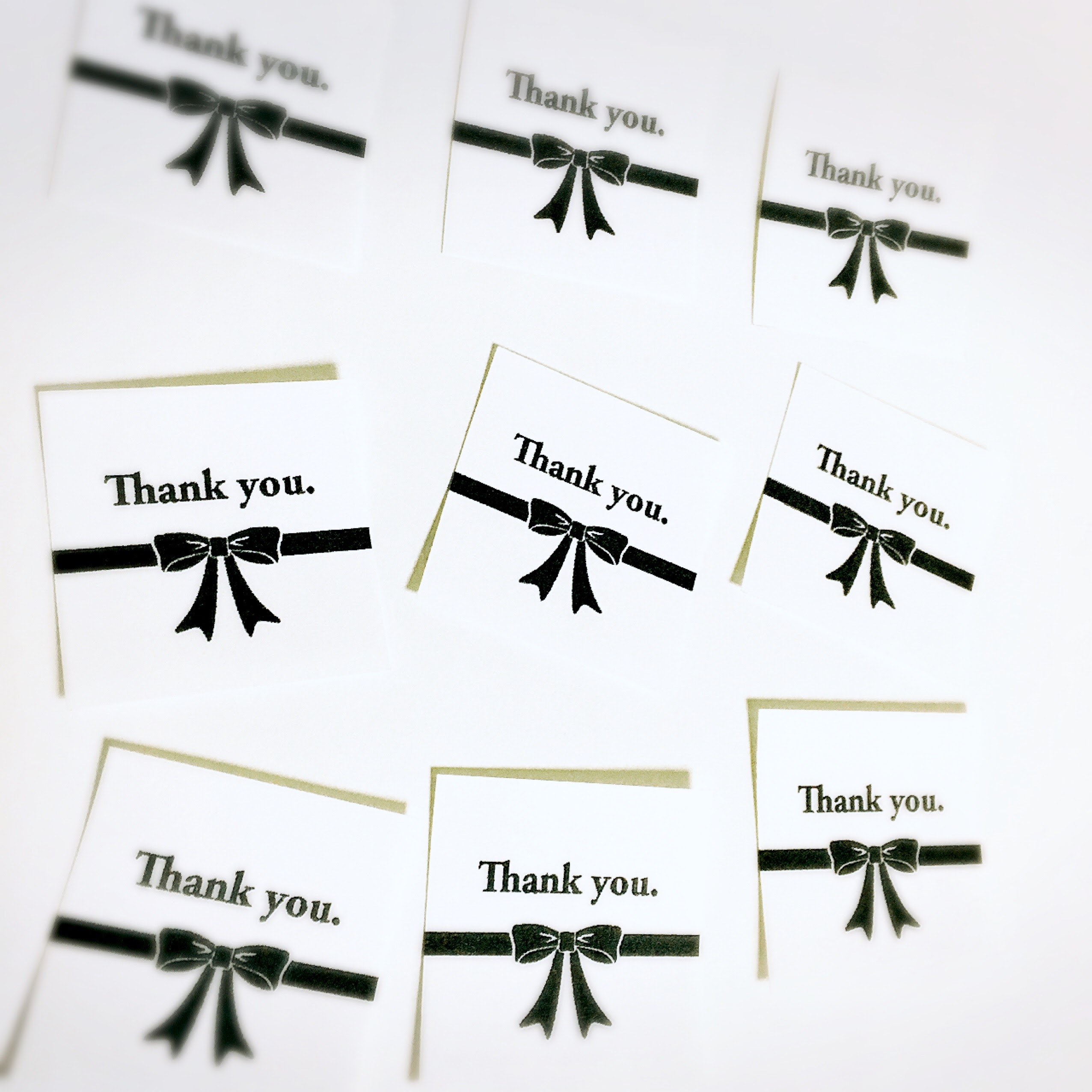 thank you シール リボン creative house striped pony