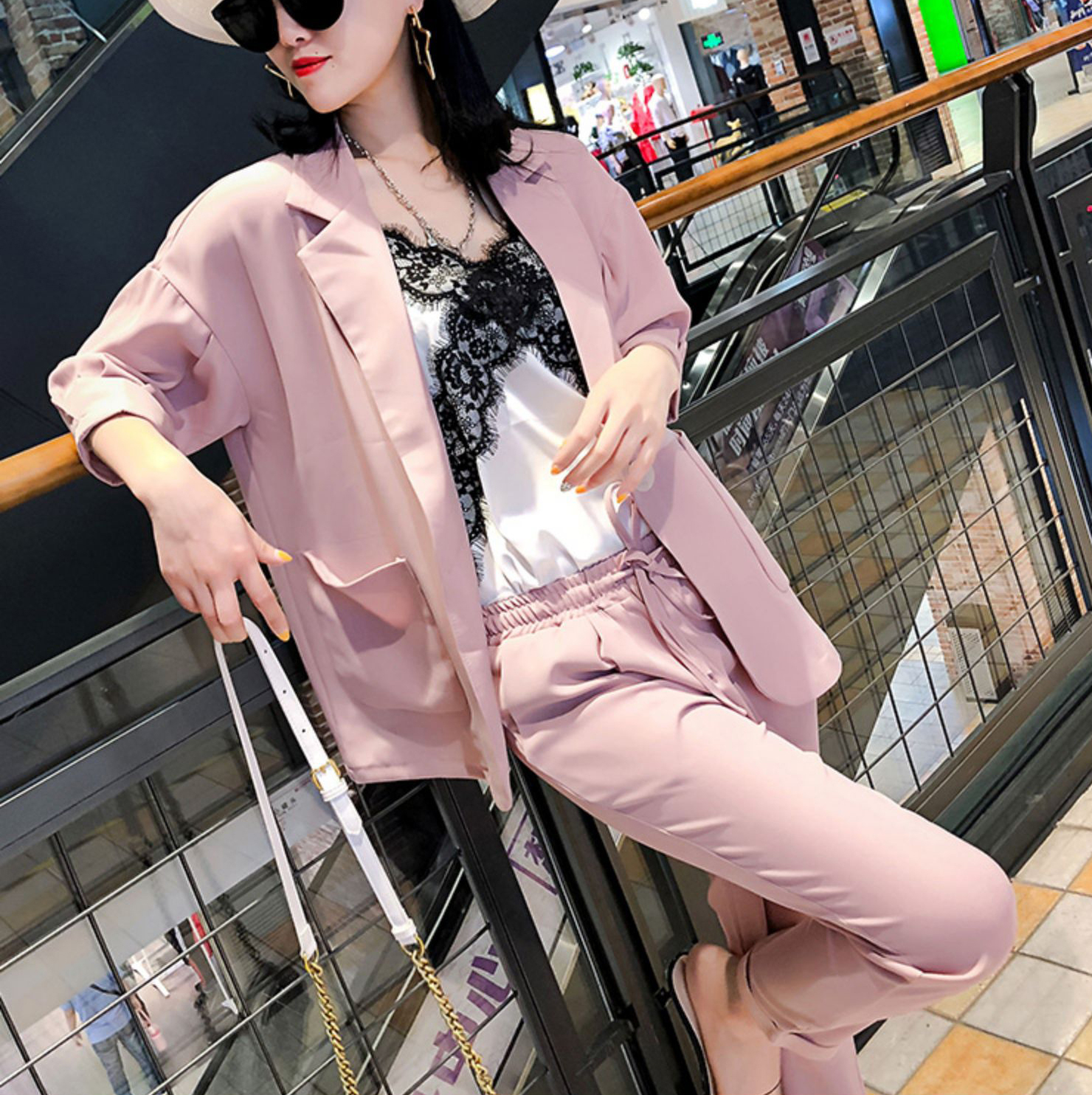 韓国 ファッションレディース セットアップ ツーピース スーツ ジャケット パンツ サマージャケット カジュアル オフィス レディース 衣装