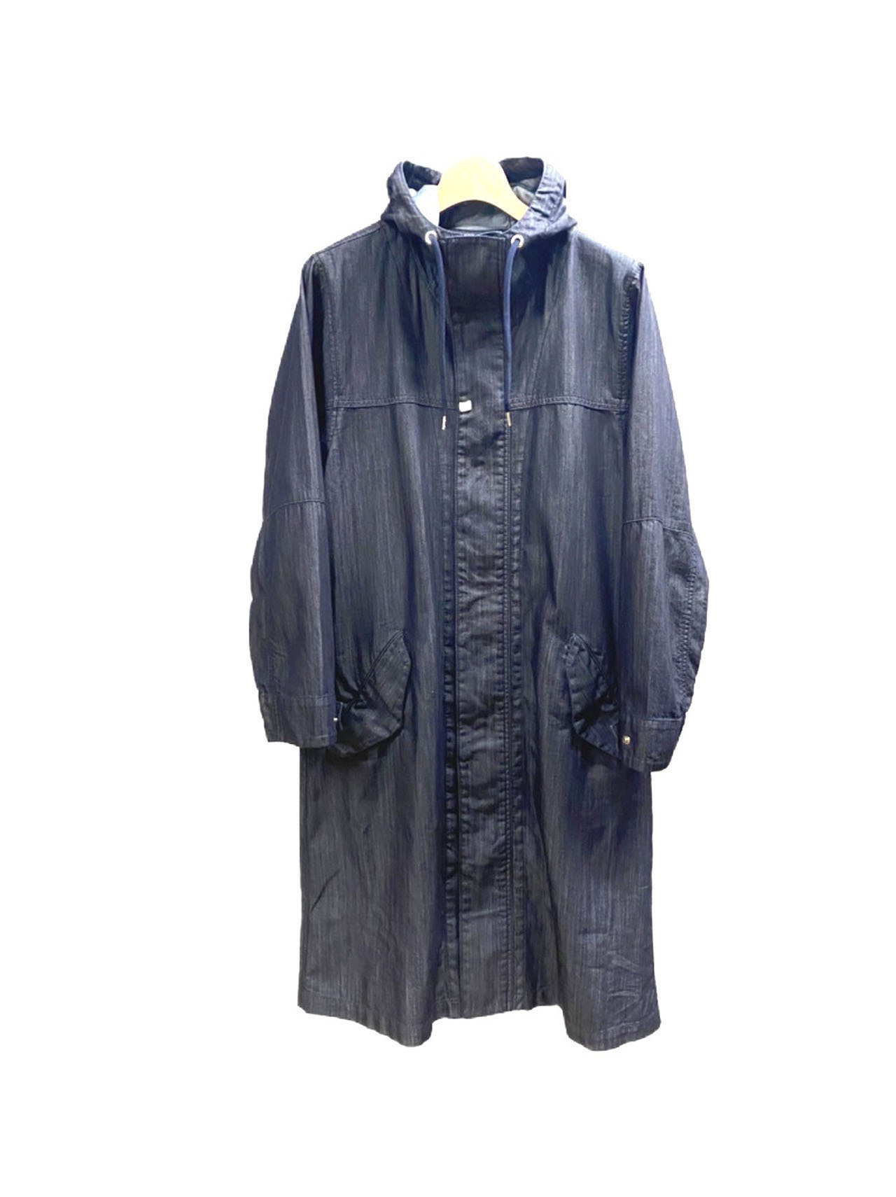 All Weather Coat オールウェザーコート 超撥水シルクデニム Premium Silk Blue 青木被服 倉敷本店 美観地区内