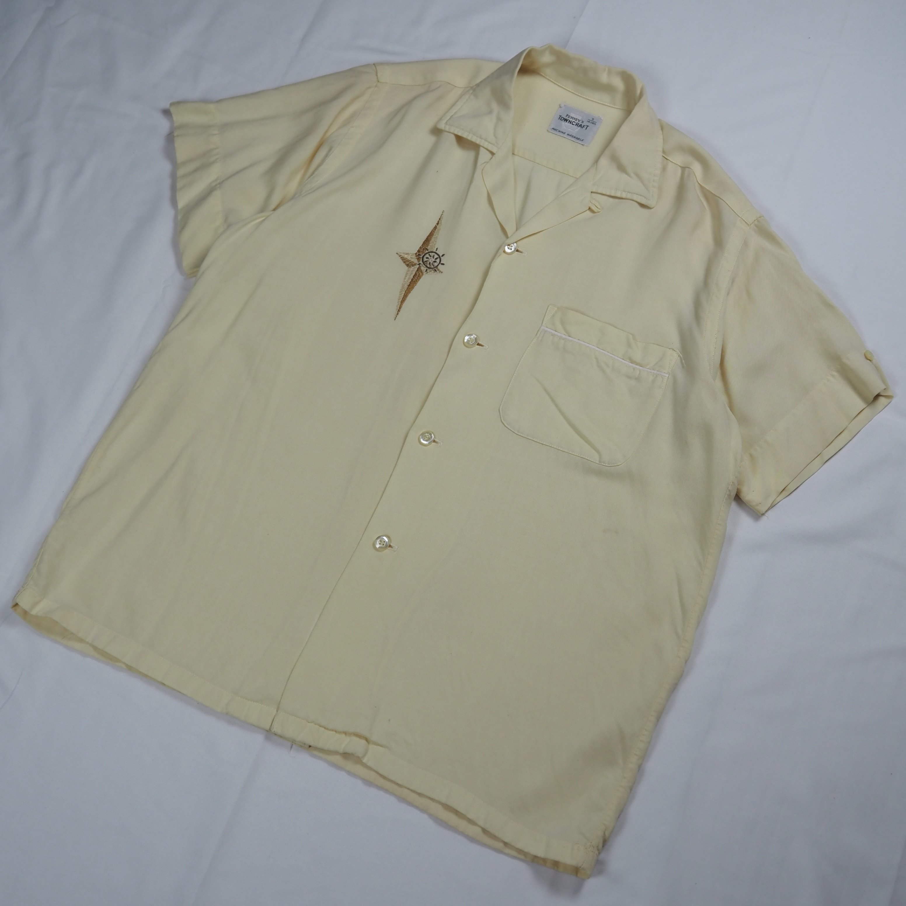 60’s タウンクラフト レーヨンシャツ 半袖 Sサイズ の画像 2