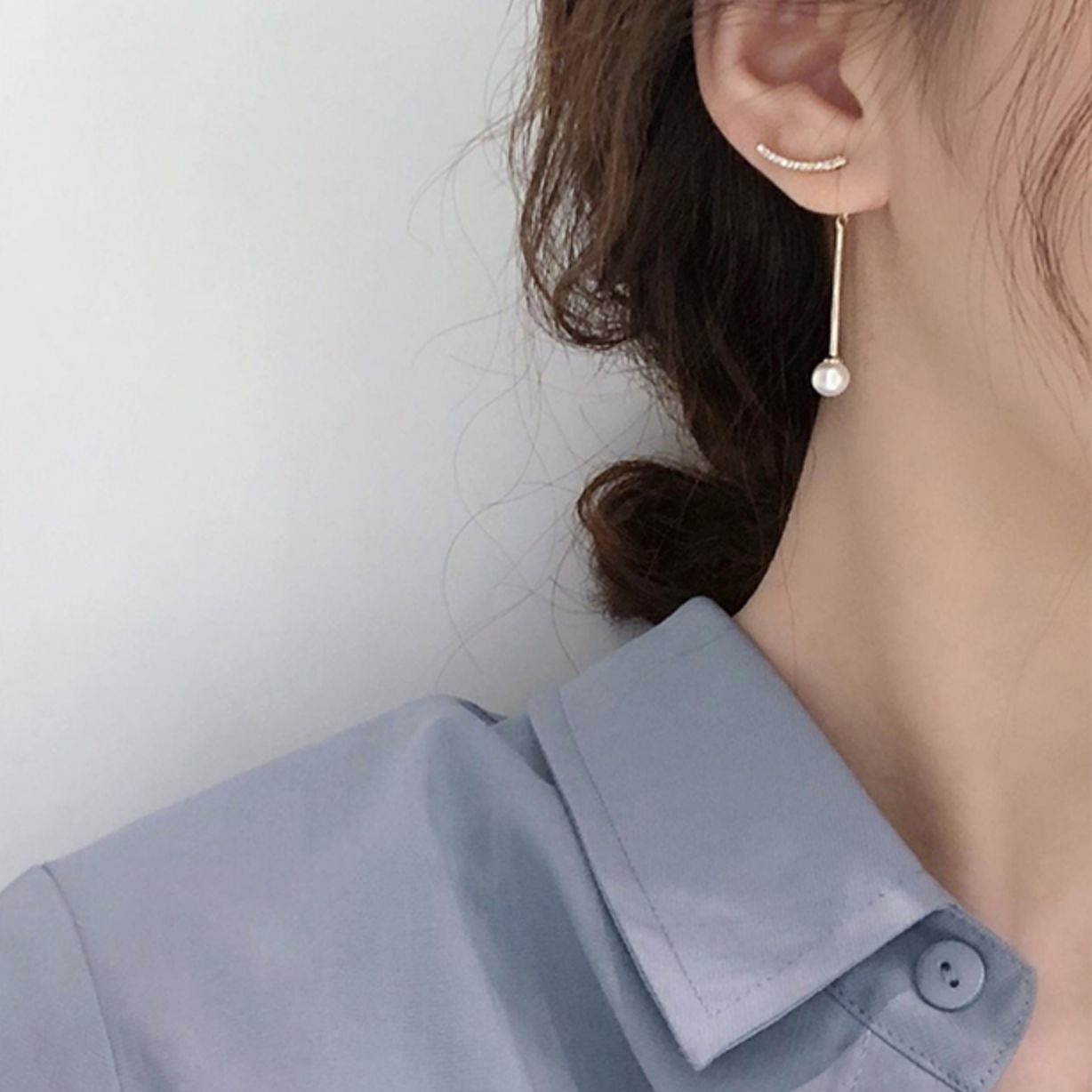 ラインストーンパールピアス To Bloom ラインストーンパールピアス To Bloom