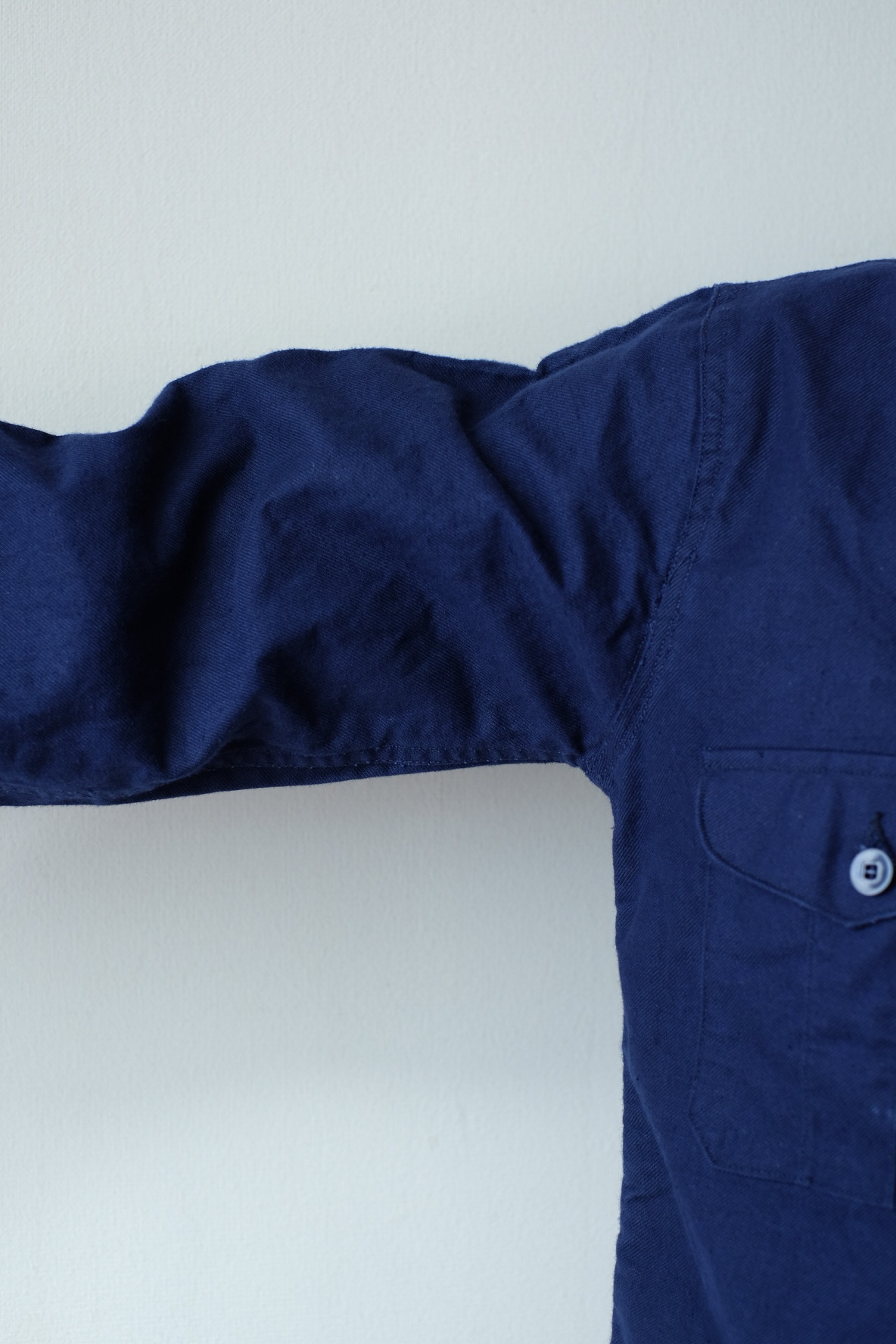 50s Swedish military pullover work shirt “one wash” の画像 12