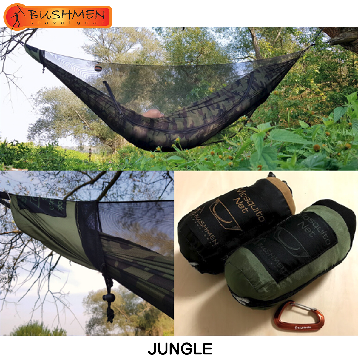 Bushmen ブッシュメン Hammock Mosquito Net ハンモック用 蚊帳 虫除け ネット ハンモック別売 モスキート ネット 軽量 自然派 キャンプ アウトドア Greenfield Od グリーンフィールド アウトドア