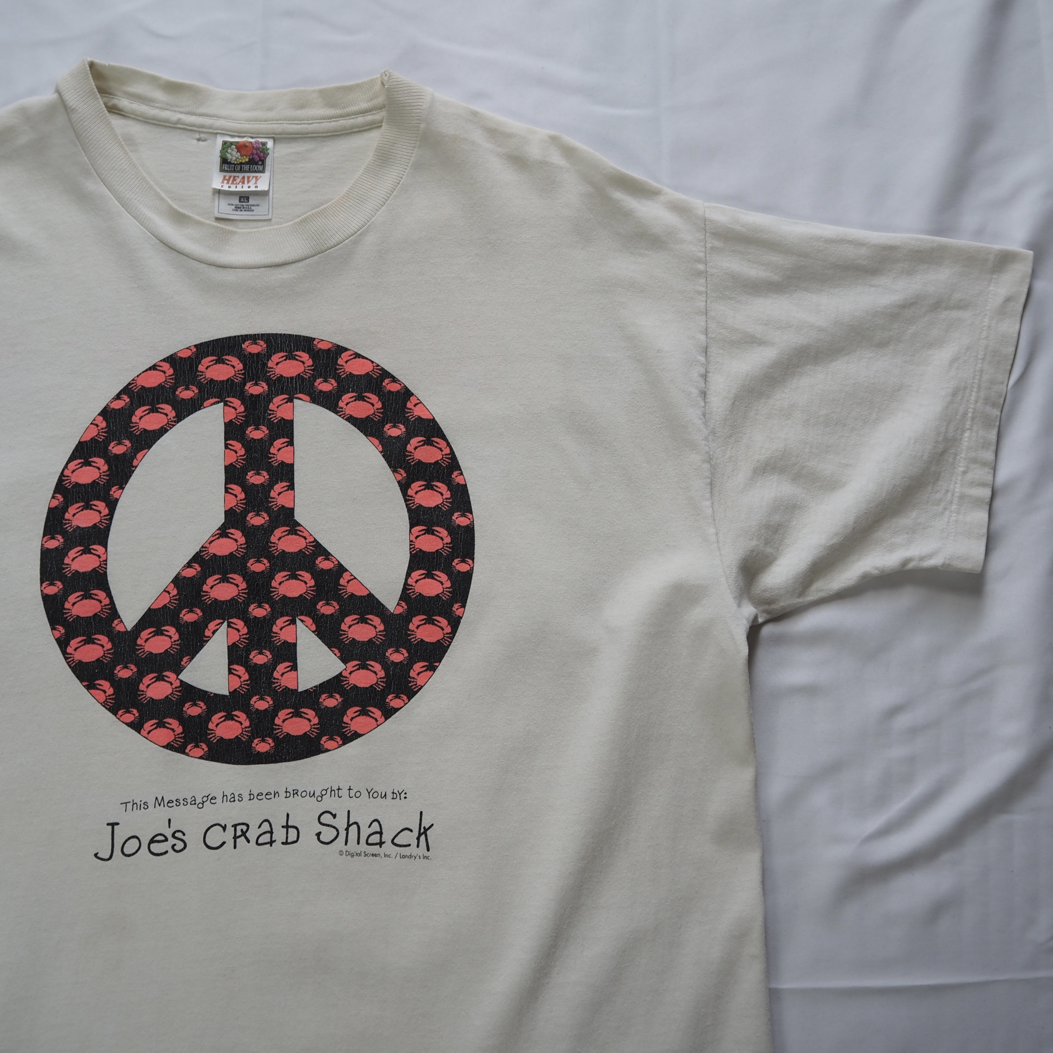 90’s Fruits of the loom ピースマークTシャツ XL の画像 5