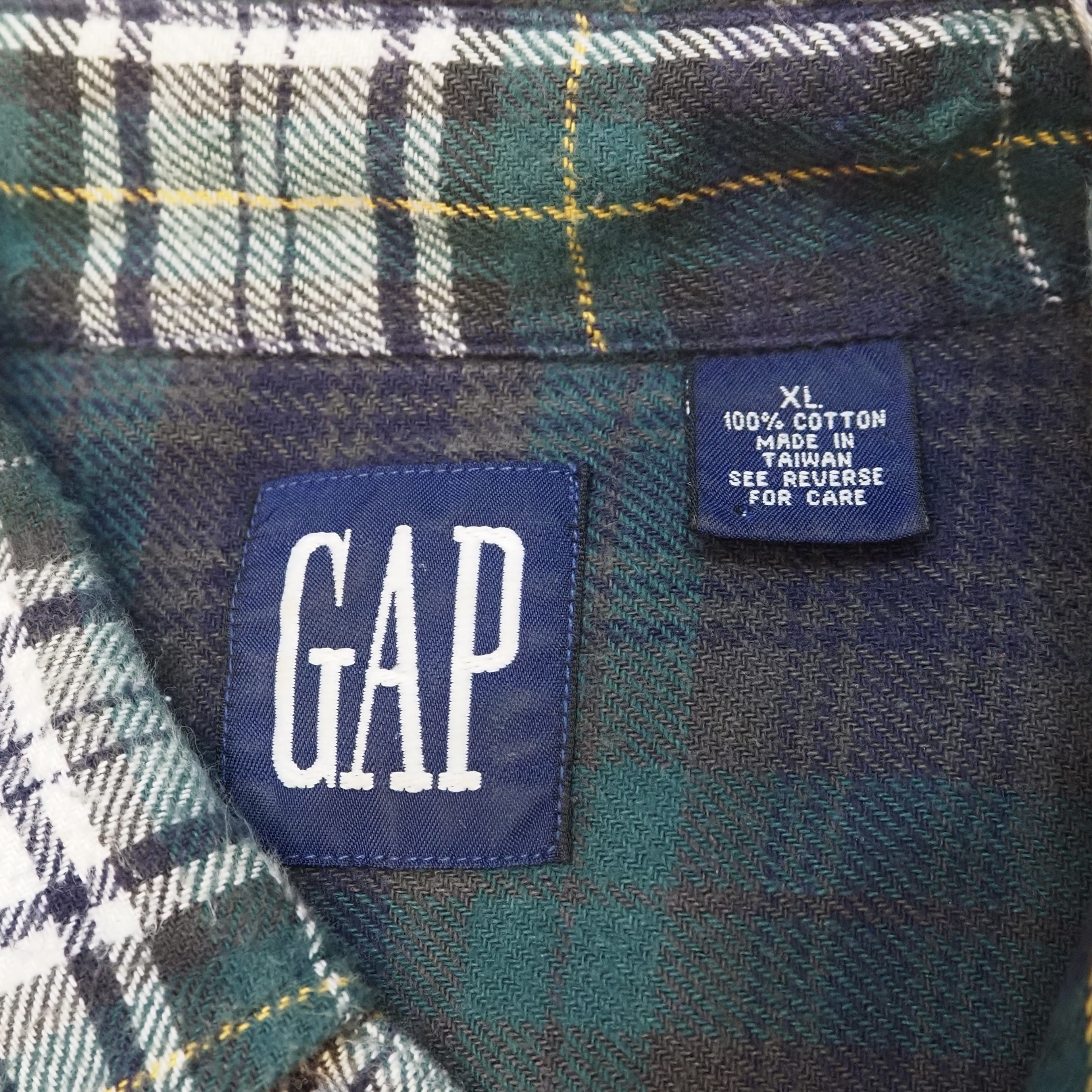 90’s OLD GAP Cotton Flannel Shirt の画像 7
