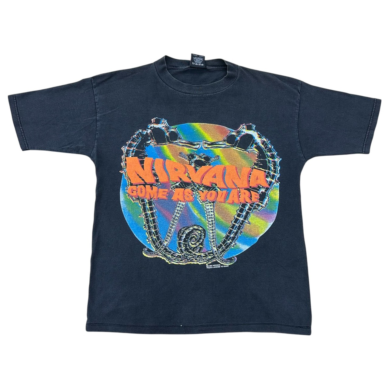 NIRVANA ニルヴァーナ GONE AS YOU ARE グラフィックプリント バンドT ブラック 古着 ロックT XL