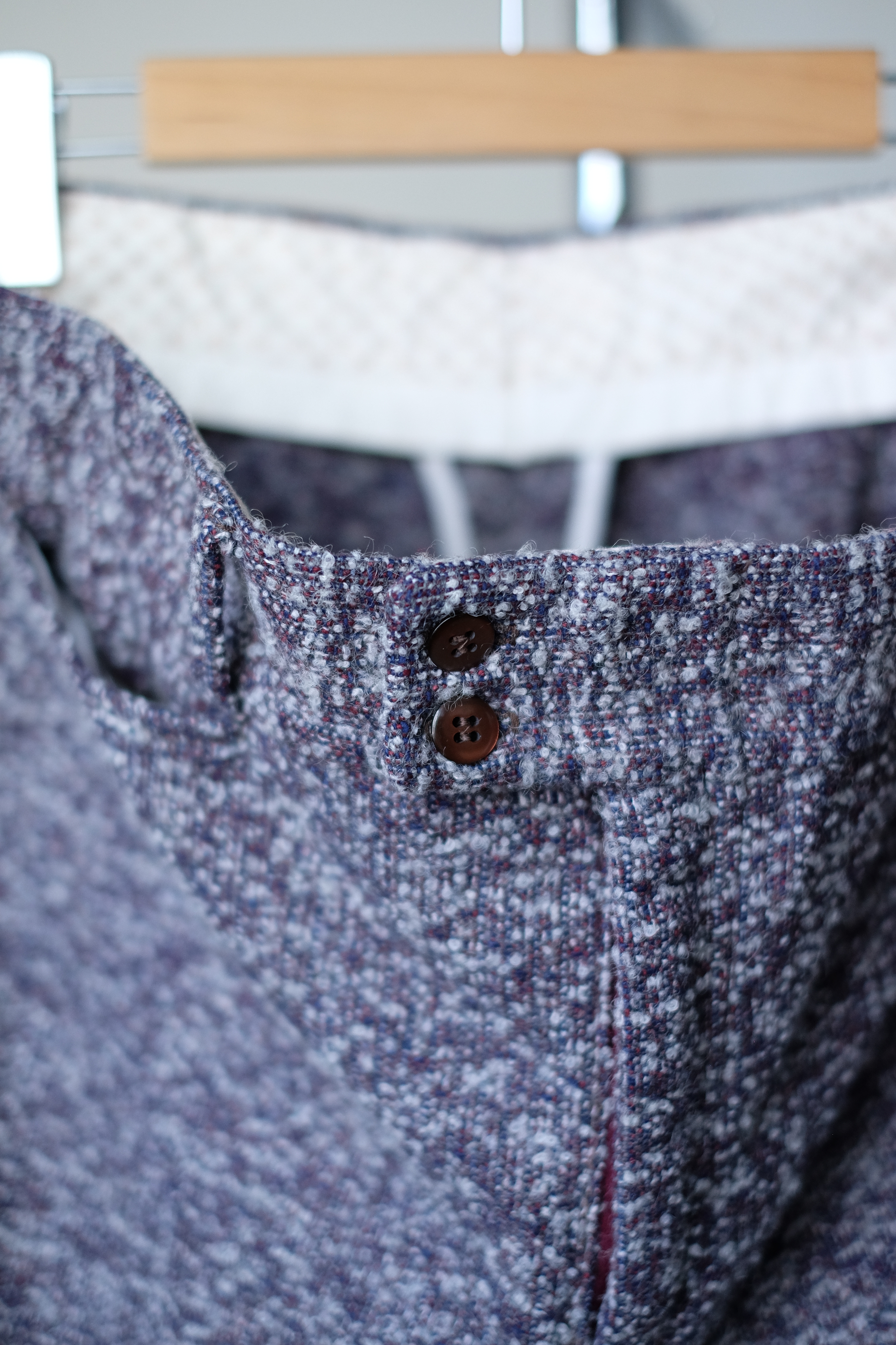70s “ tweed fabric “ euro flare pants の画像 10