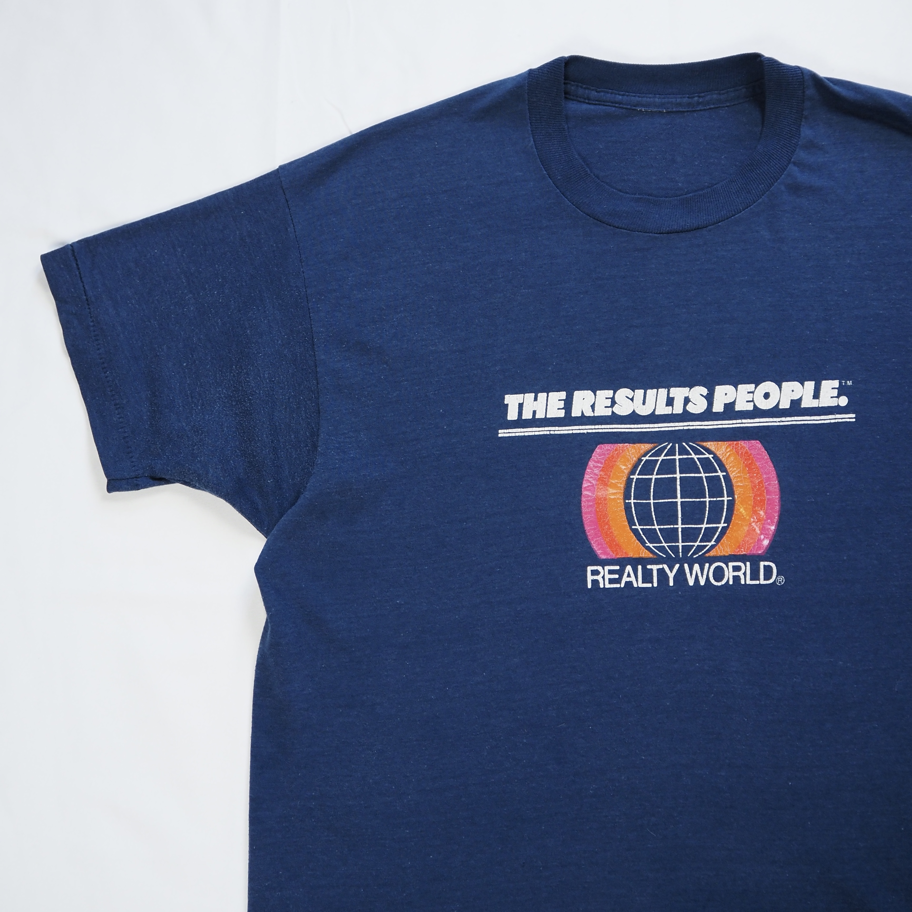 90’s プリントTシャツ ネイビー Mサイズ程度 シングルステッチ の画像 2