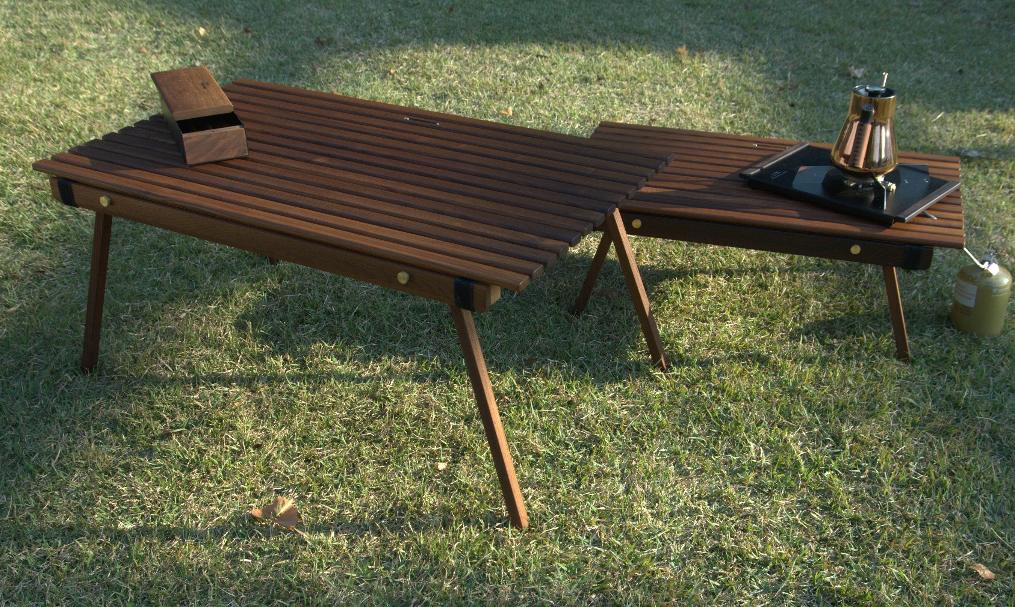 ロールトップテーブル 大 炭化アッシュ Urban Blind Design Japan