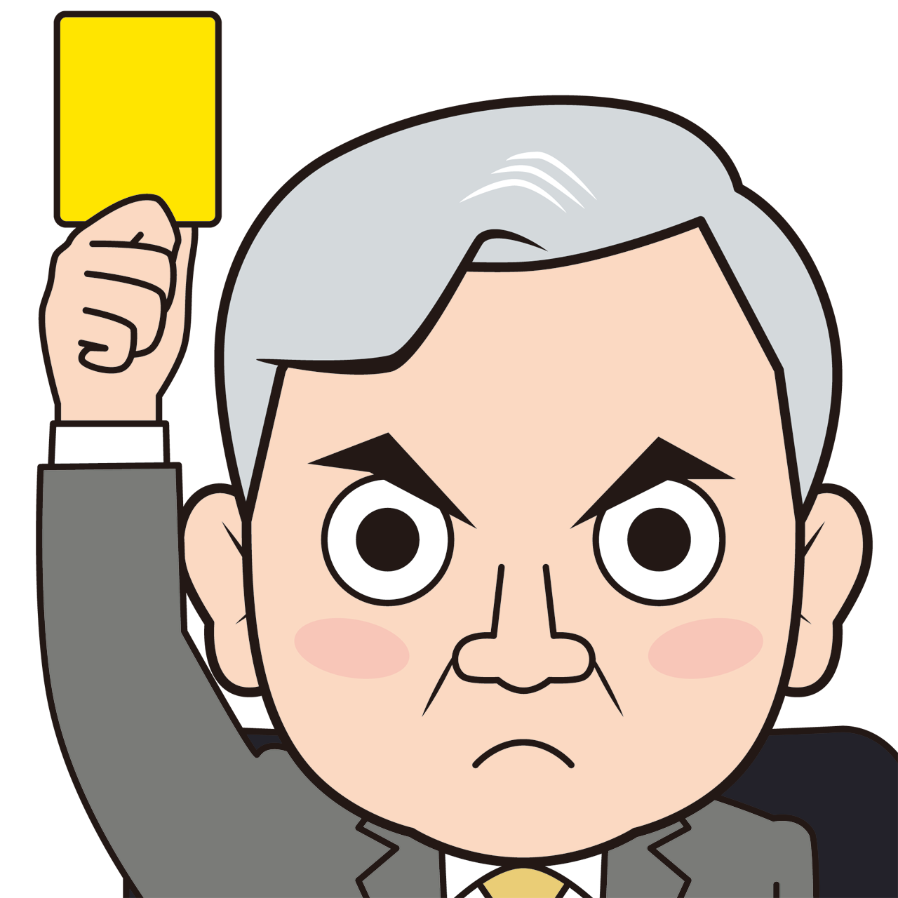 イエローカードを出す男性社長 Sozaido