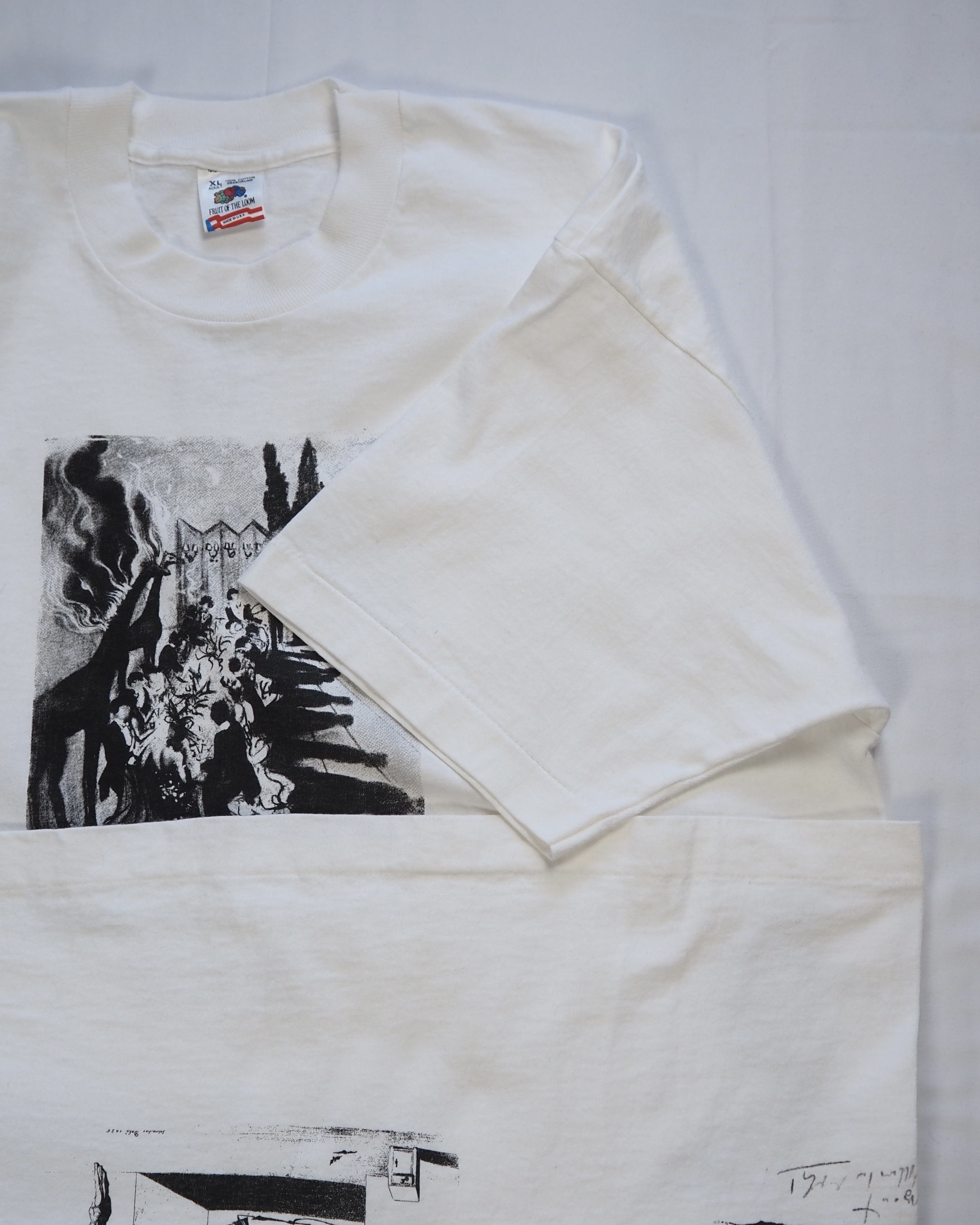90's Fruits of the loom アートTシャツ ダリ 総柄プリント XL の画像 11