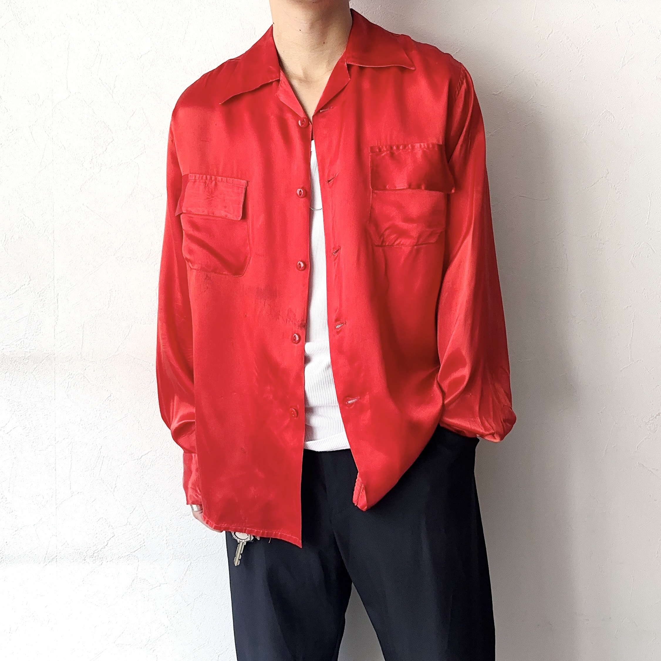 Vintage 40～50's【Weber】"TRAILWAYS BEND" Satin Shirt の画像 3