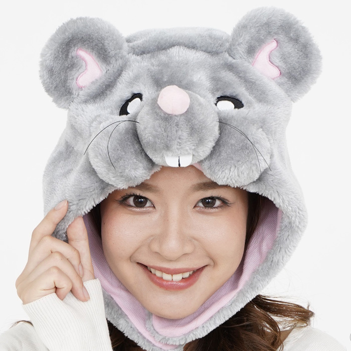 ねずみ 被り物 かぶりもの 被りもの キャラクター グッズ かわいい 可愛い マウス グレー 可愛い 鼠 ネズミ アニマル 動物 アニメ メンズ レディース 男女兼用 ヘッド 帽子 頭 コスプレ コス コスチューム ハロウィン衣装 仮装 文化祭 忘年会 運動会 面白い S Sz 6h0