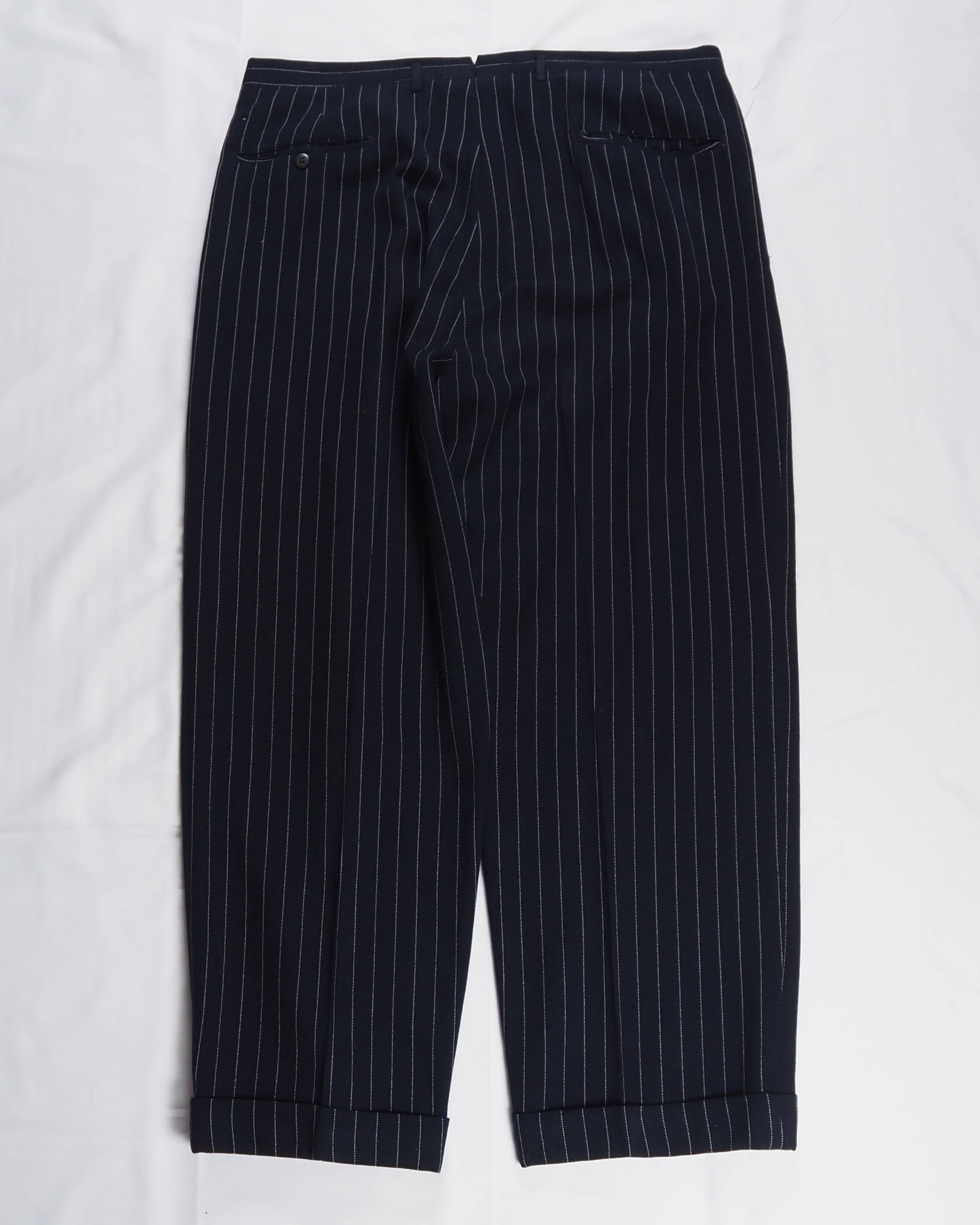 50’s Wool Slacks ストライプ ネイビー×ホワイト の画像 12