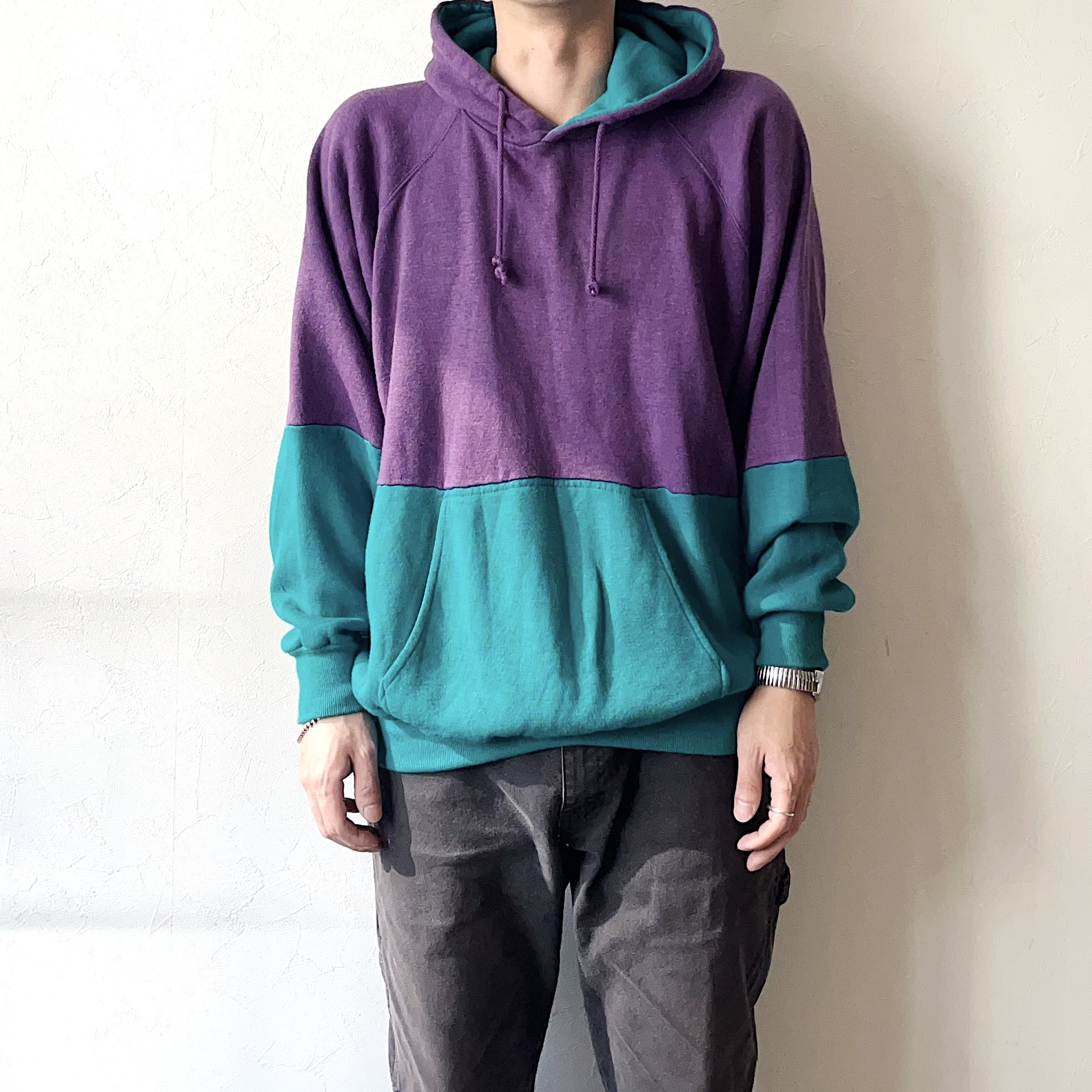 Vintage 80～90's【MacGregor】Two Tone Hoodie の画像 3